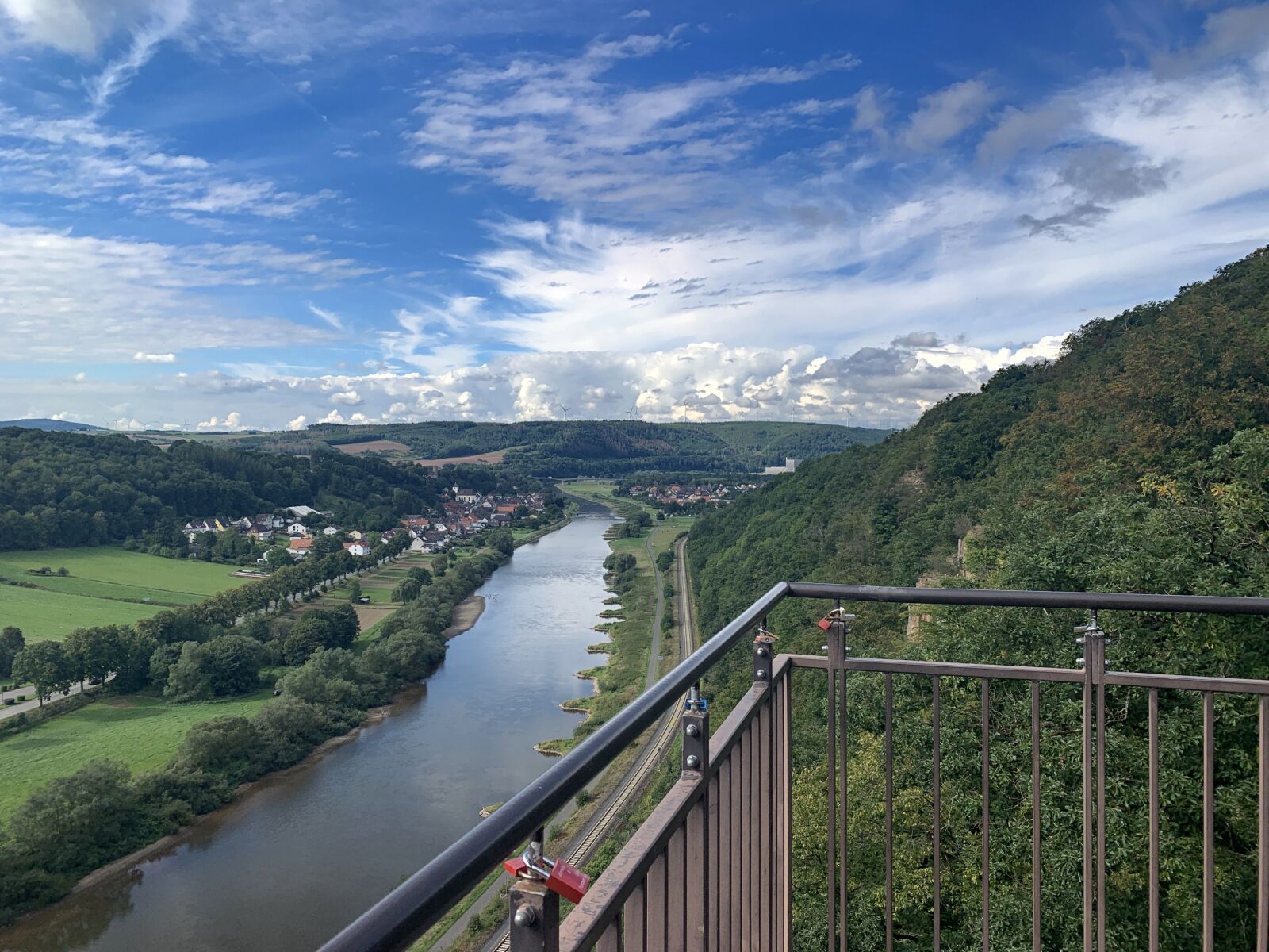 Apple iPhone XR sample photo. Skywalk, weser, clouds photography