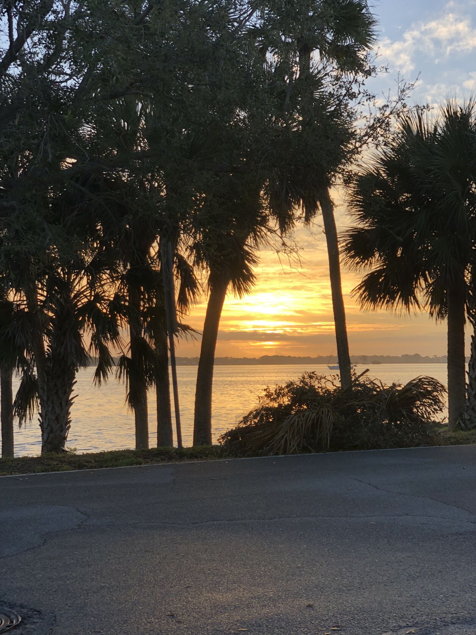 iPhone X back dual camera 6mm f/2.4 sample photo. Indian lagoon, sunset, florida photography