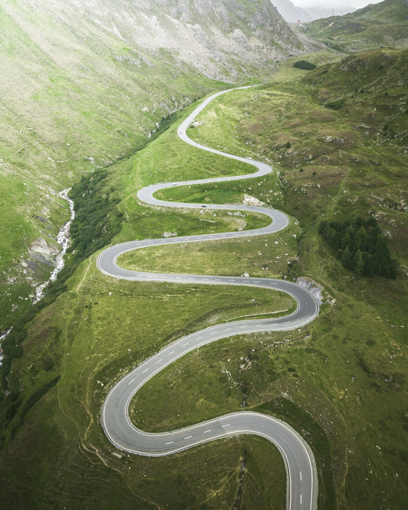 DJI FC220 sample photo. Curvy road, road, curvy photography