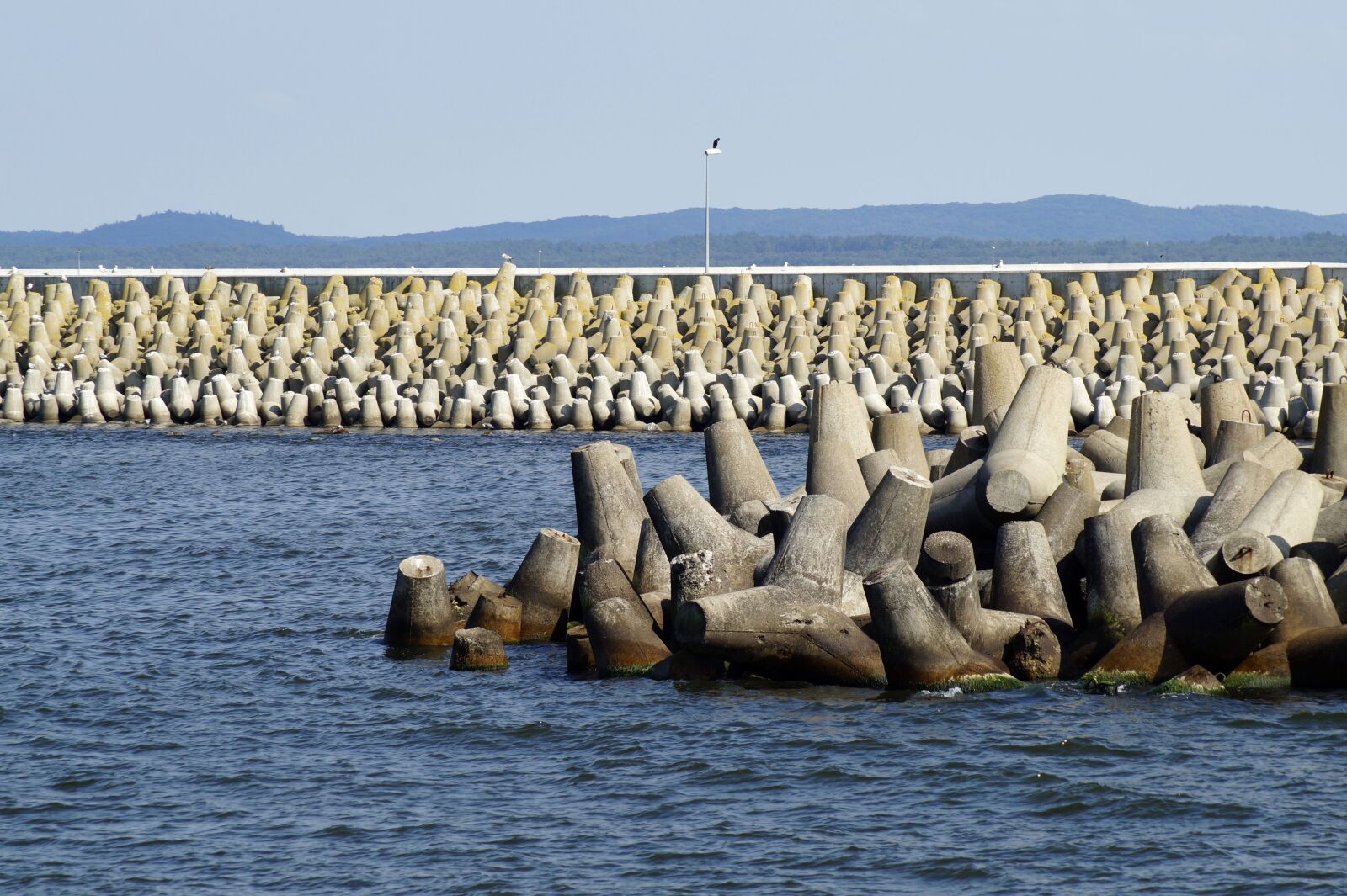 Sony SLT-A58 sample photo. Breakwater, wave, concrete photography