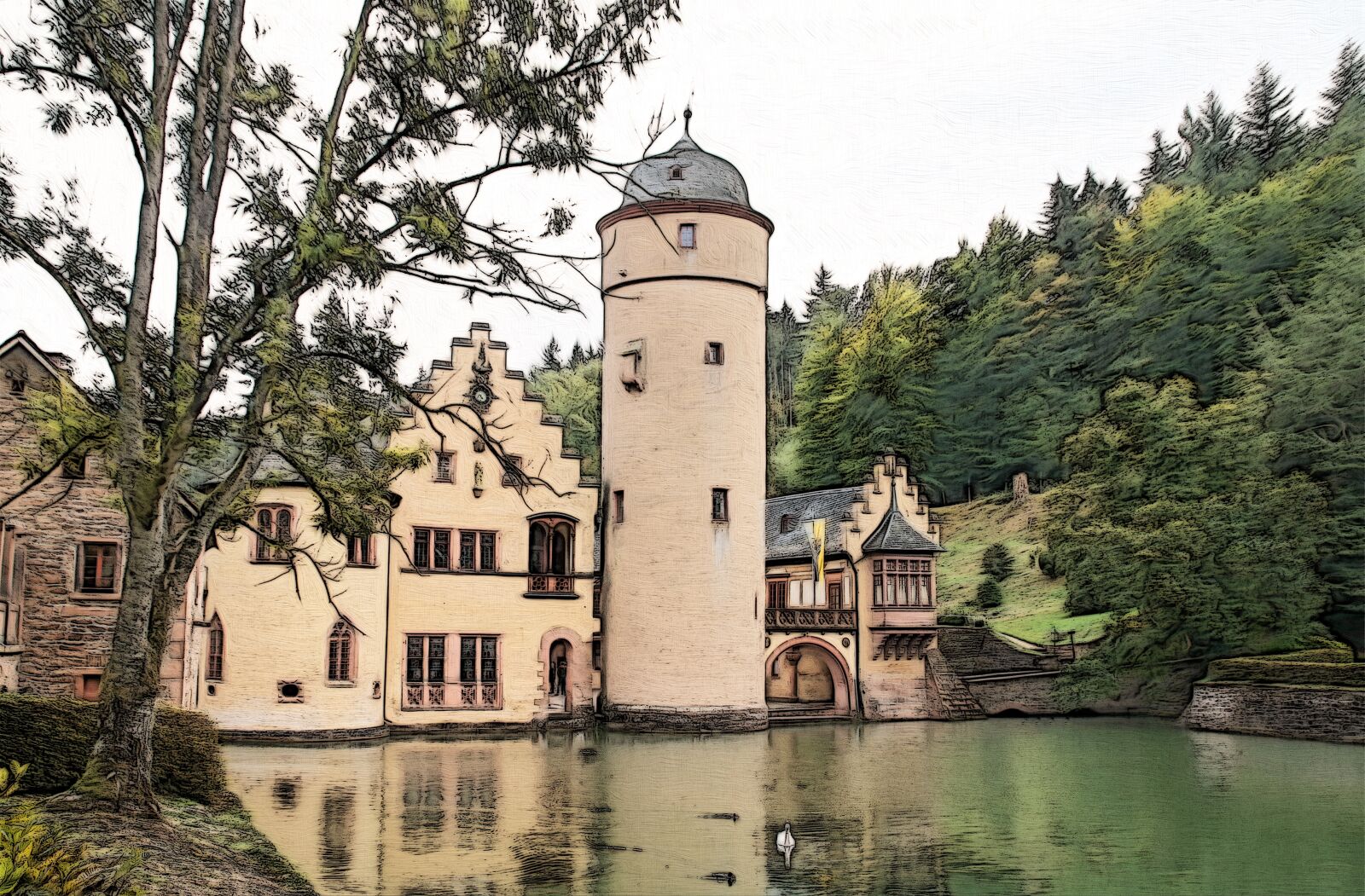 Canon EOS 1100D (EOS Rebel T3 / EOS Kiss X50) sample photo. Schlo mespelbrunn, wasserschloss, moated photography