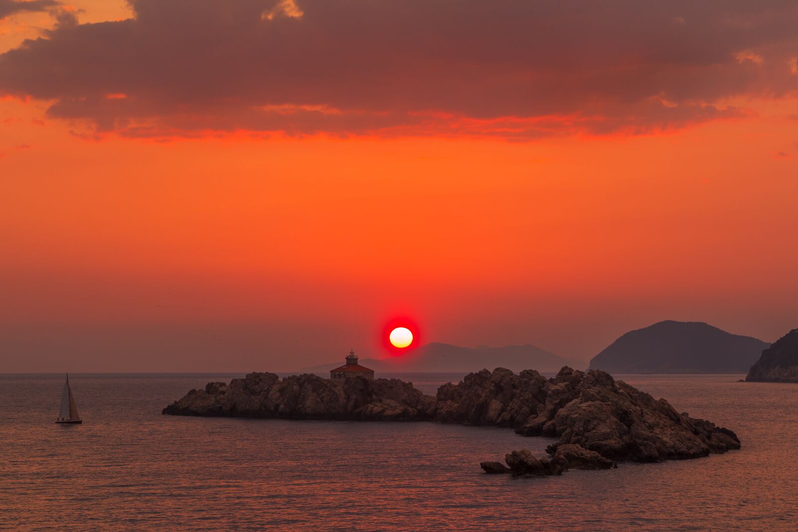 Canon EOS 70D sample photo. Sunset, island, dubrovnik photography