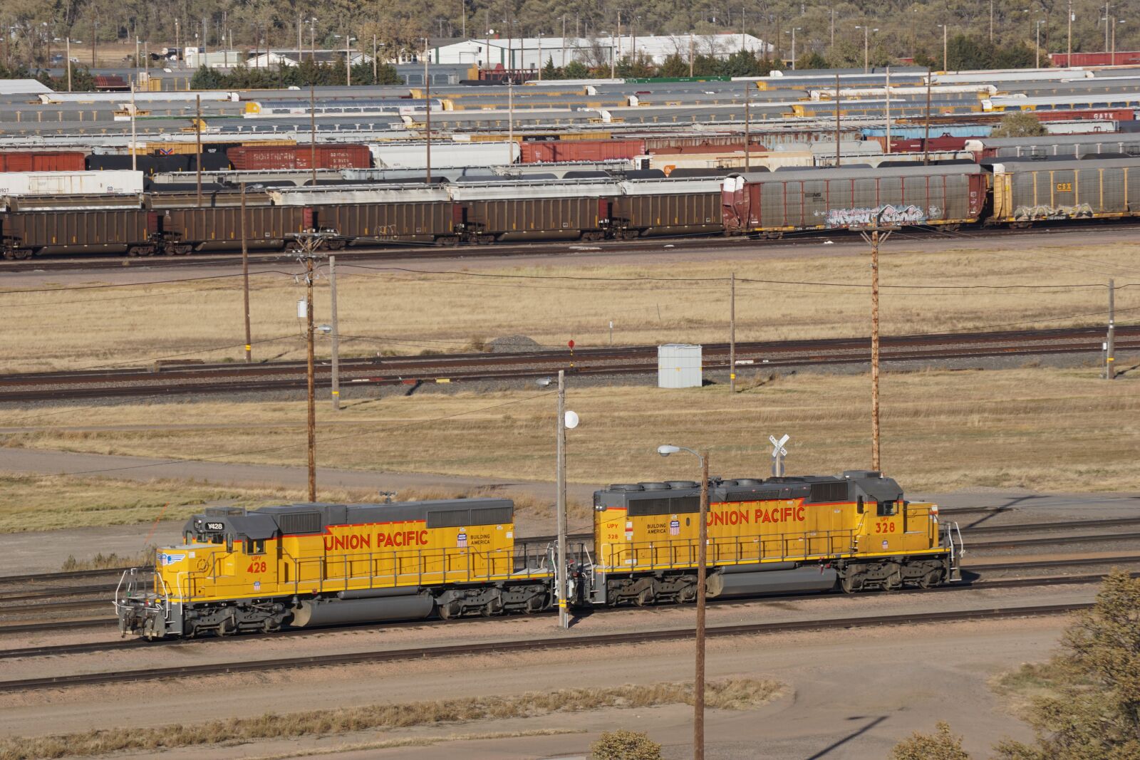 Sony E 55-210mm F4.5-6.3 OSS sample photo. Railroad classification yard, railroad photography