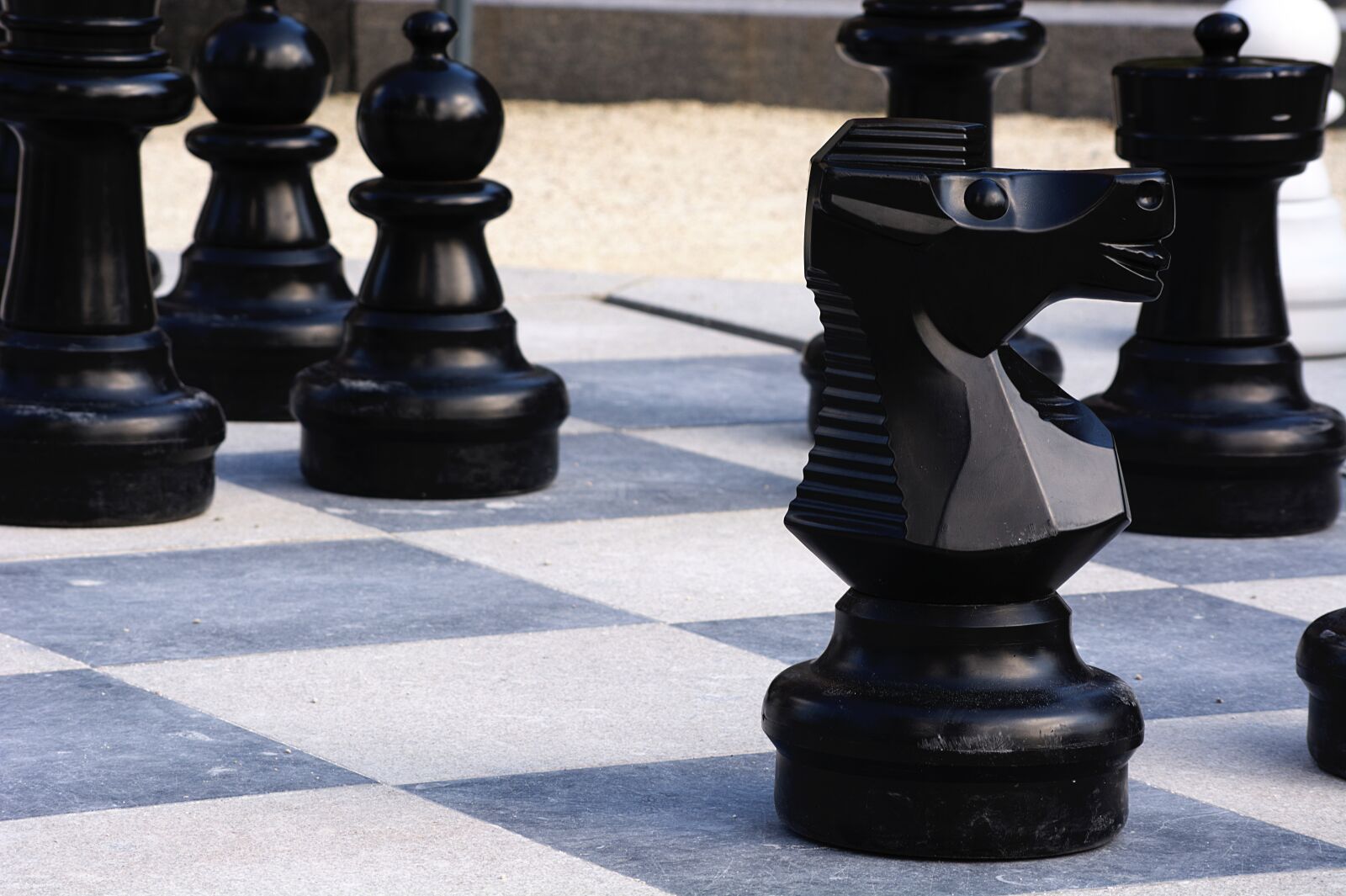 Nikon D7100 sample photo. Chess, knight, black photography
