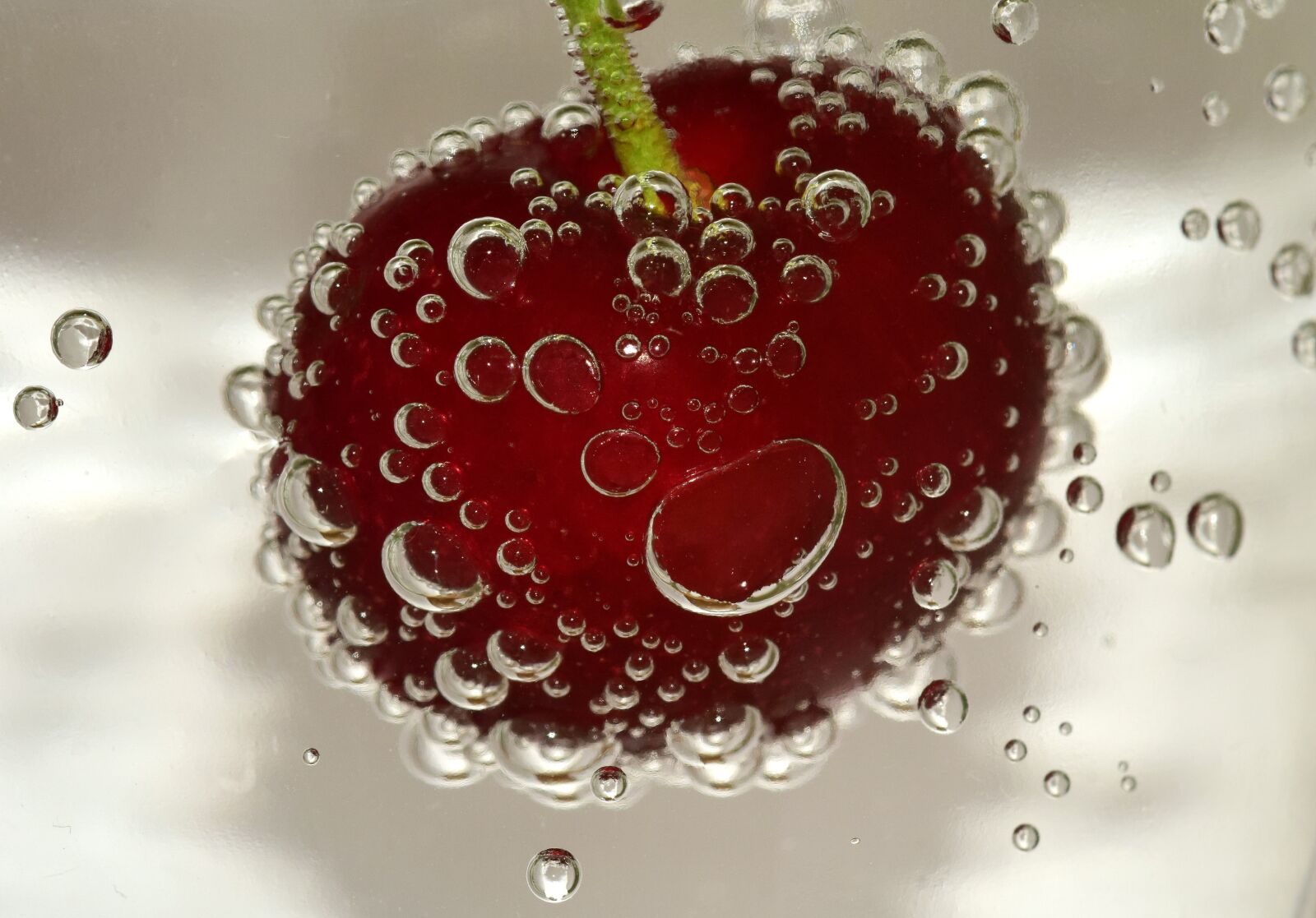 Nikon D3300 sample photo. Cherry, blow, water bubbles photography