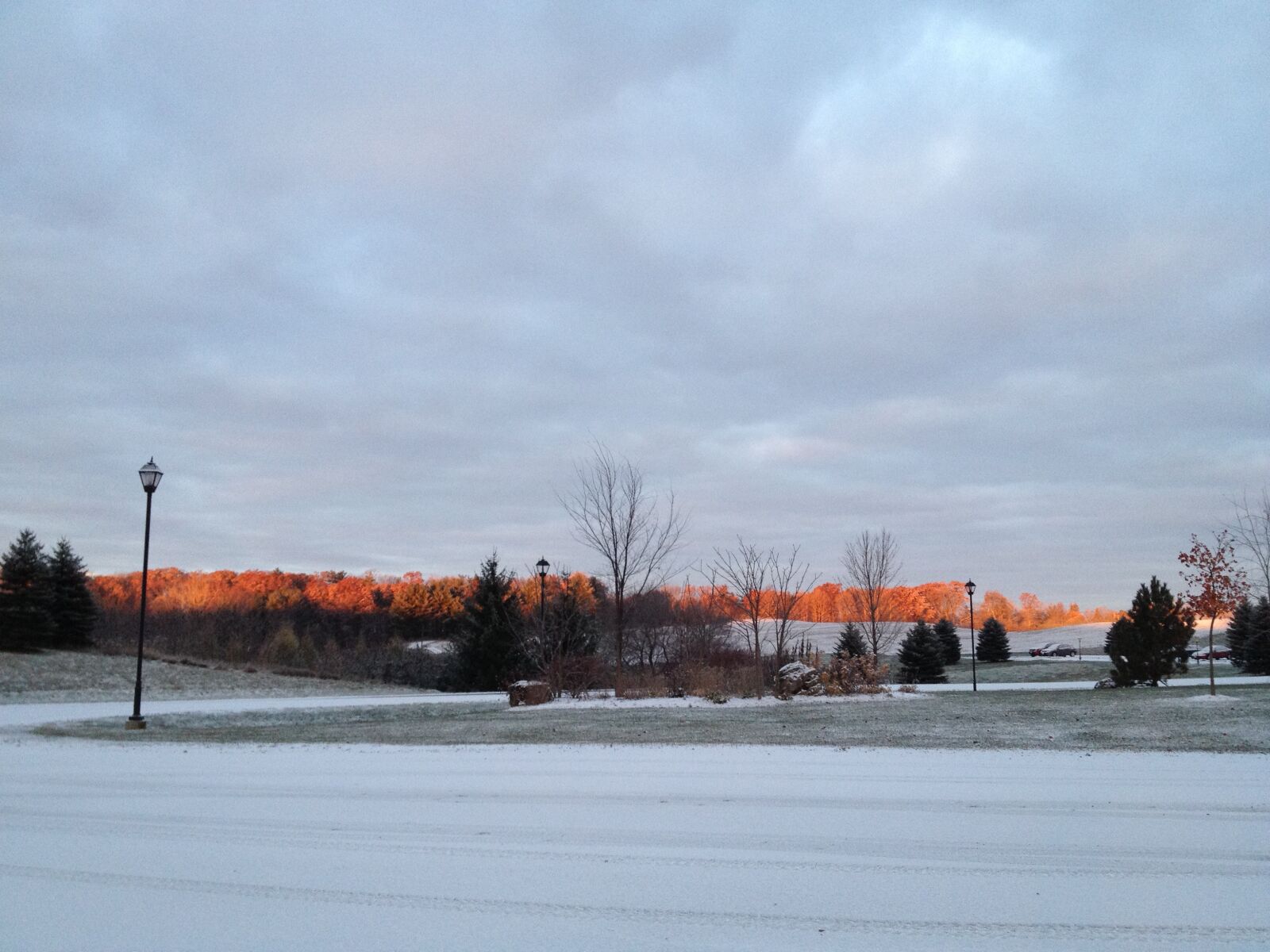 Apple iPhone 4S sample photo. Sunrise, sunset, snow photography