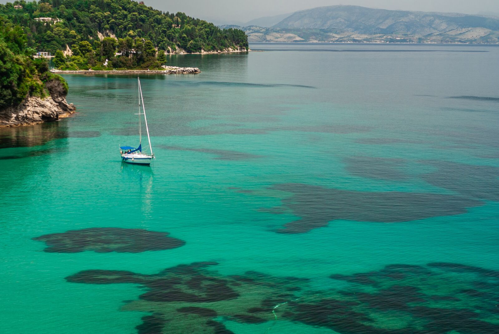Sony Alpha DSLR-A100 sample photo. Sea, corfu, greece photography