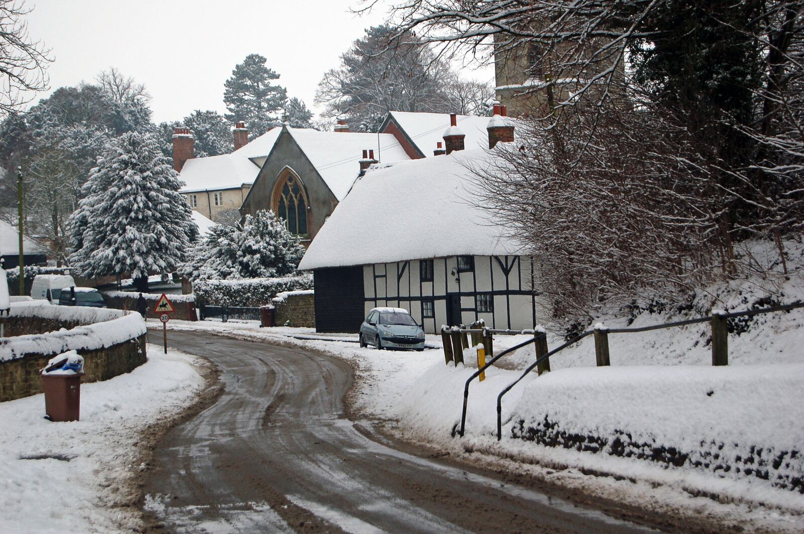 Nikon D50 sample photo. Snow, village, winter photography