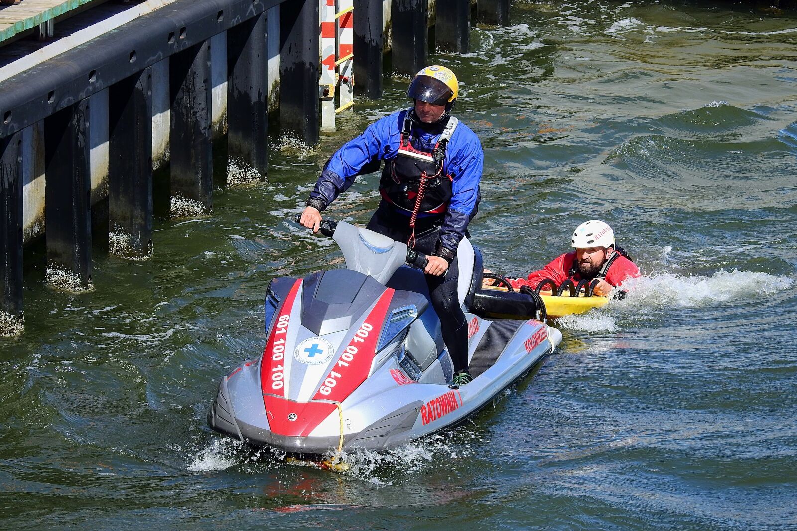 Nikon Coolpix P900 sample photo. Emergency marine, sea, training photography