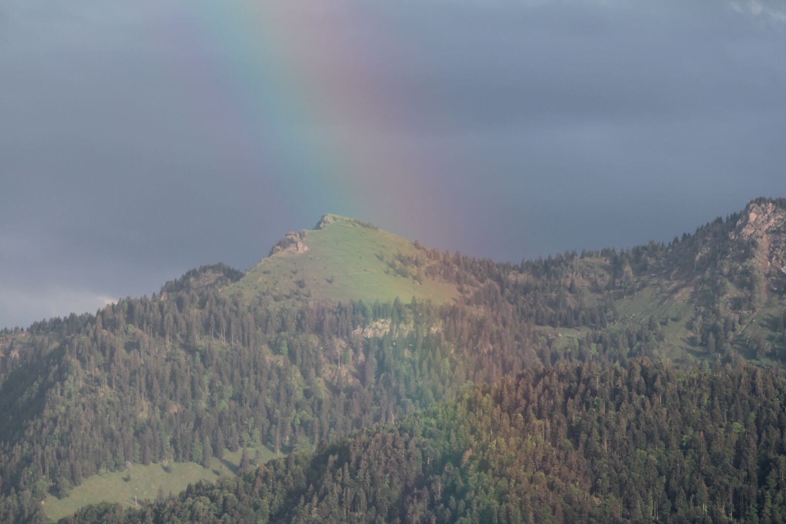 Canon EOS 60D + Canon EF 70-200mm F2.8L IS II USM sample photo. Rainbow, mountain, nature photography