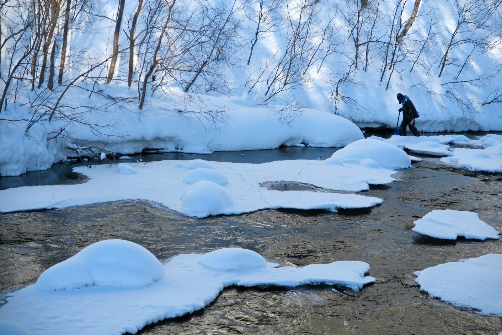 В раненую реку не войдешь. Весенние ручьи. Тает снег. Таяние снега.