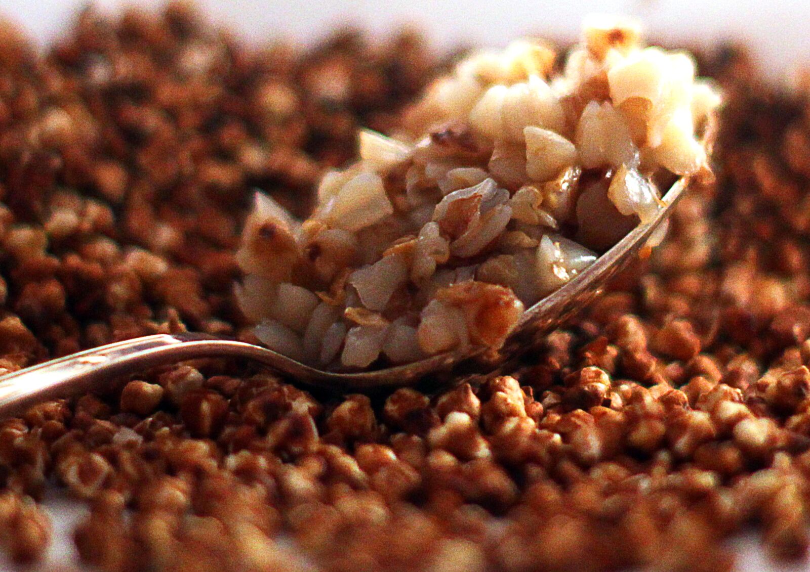 Canon EOS 1200D (EOS Rebel T5 / EOS Kiss X70 / EOS Hi) sample photo. Buckwheat, spoon, porridge photography