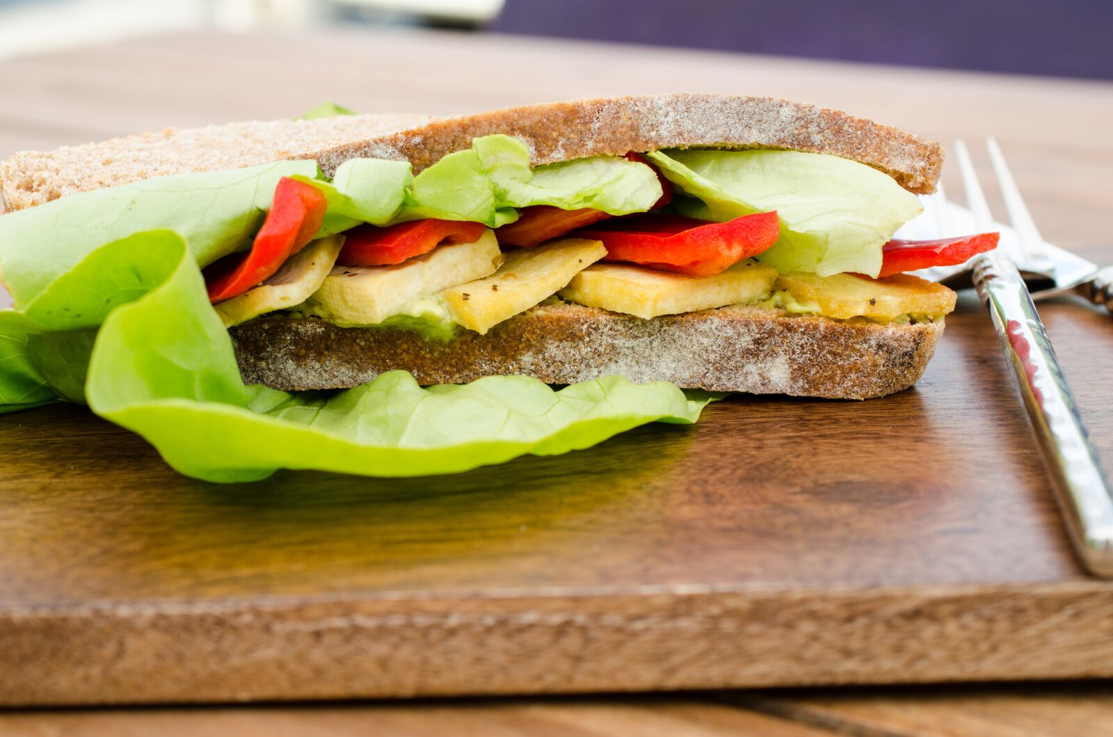 Nikon D7000 sample photo. Tofu, avocado, bread with photography