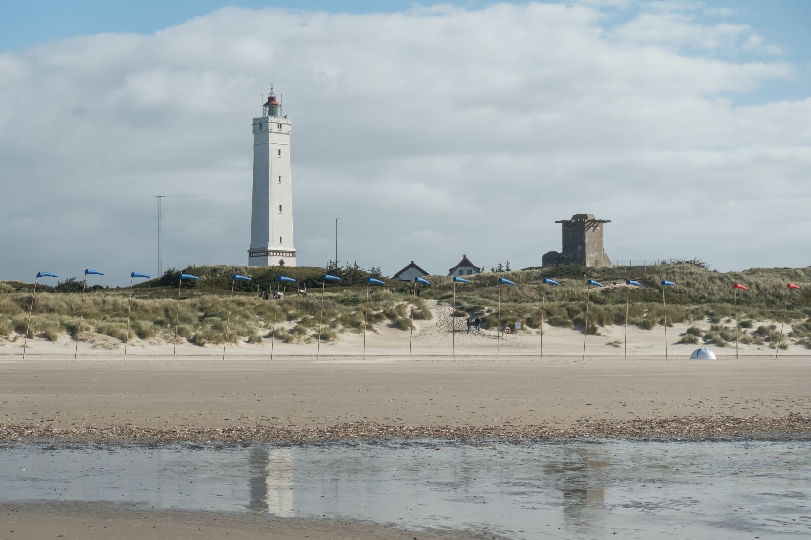 Sony Cyber-shot DSC-RX100 III sample photo. Blue water, lighthouse, dunes photography