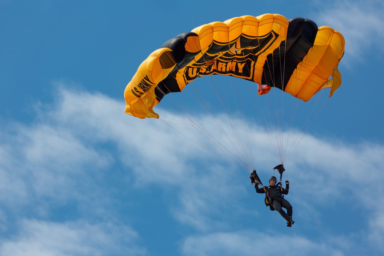 Canon EF 400mm F5.6L USM sample photo. Us army, parachute, skydiving photography