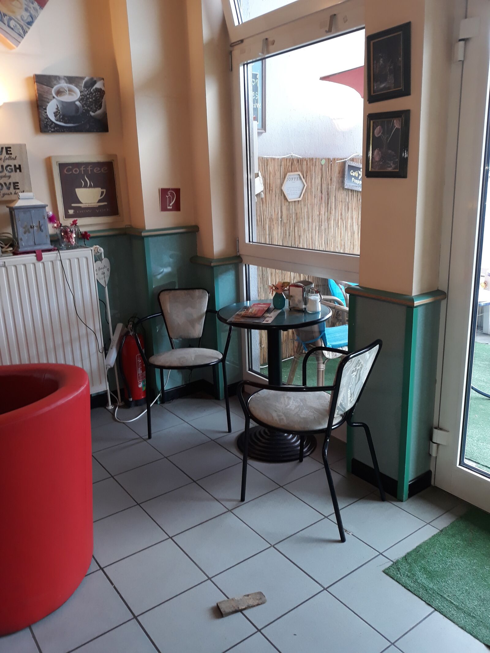 Samsung Galaxy J7 sample photo. Shop, chairs, window photography