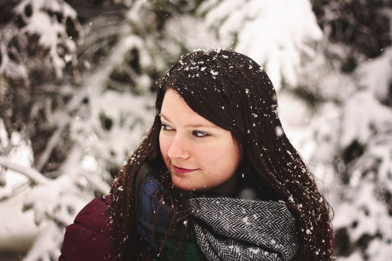 Canon EOS 450D (EOS Rebel XSi / EOS Kiss X2) sample photo. Beautiful, brunette, cold photography