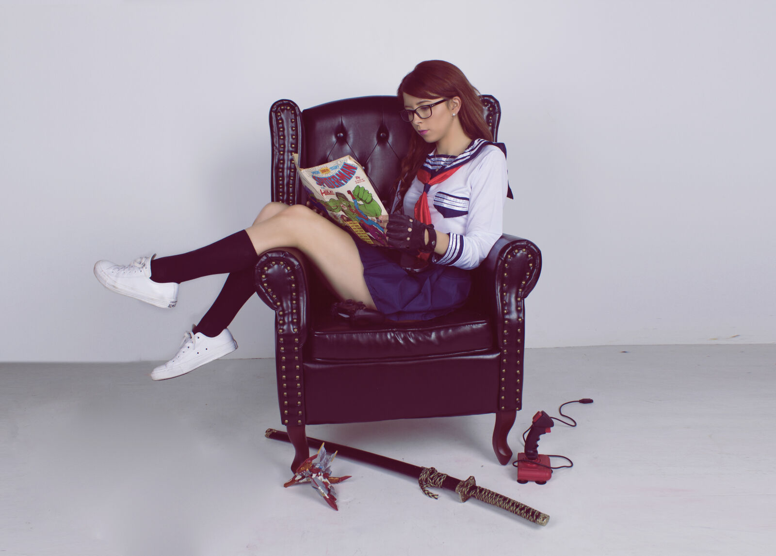 Canon EOS 600D (Rebel EOS T3i / EOS Kiss X5) sample photo. Armchair, cosplay, gamer, girl photography