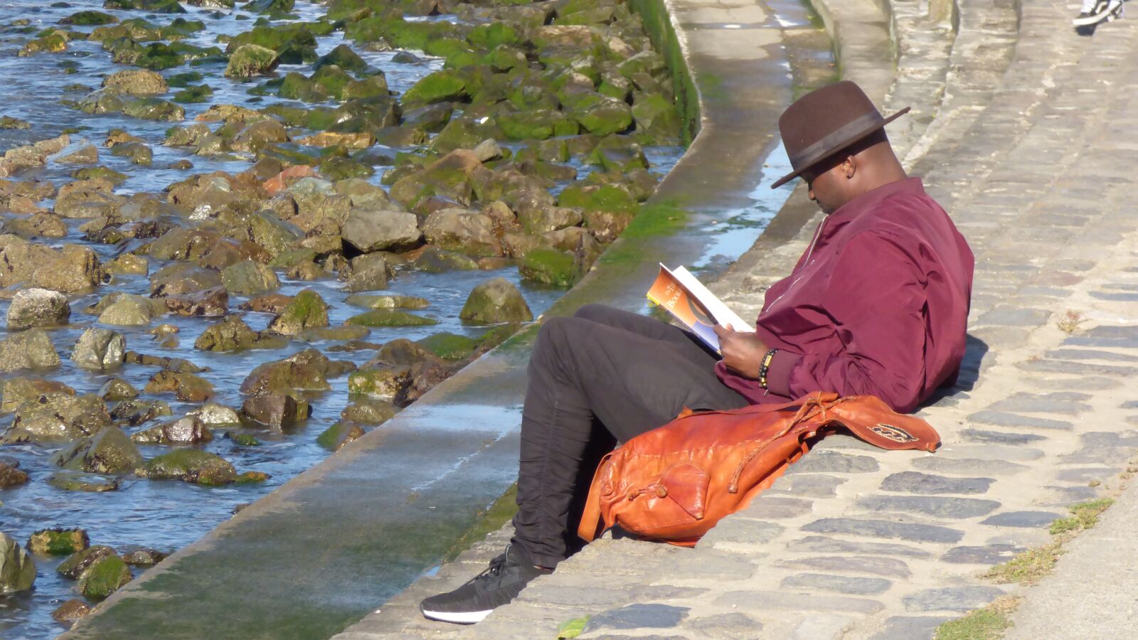 Panasonic DMC-FZ72 sample photo. Man, reading, book photography