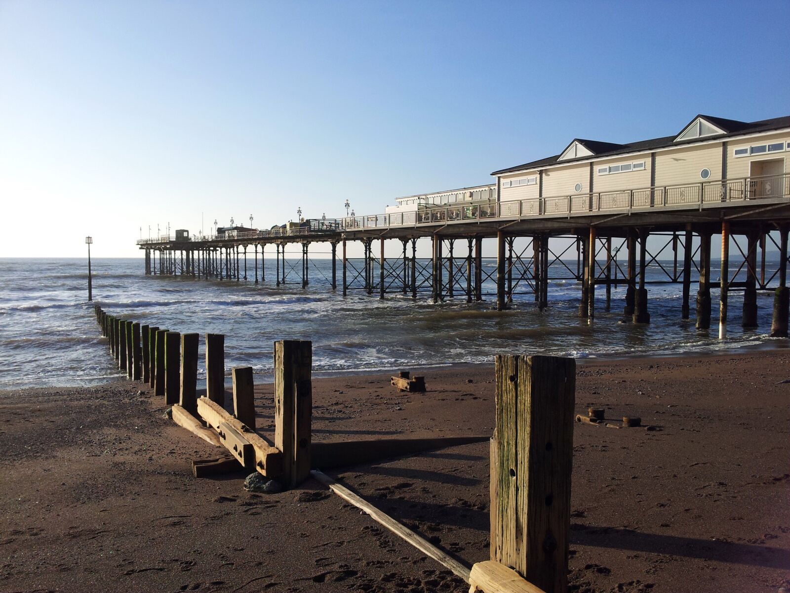 Samsung Galaxy S2 sample photo. Pier, teignmouth, sea photography