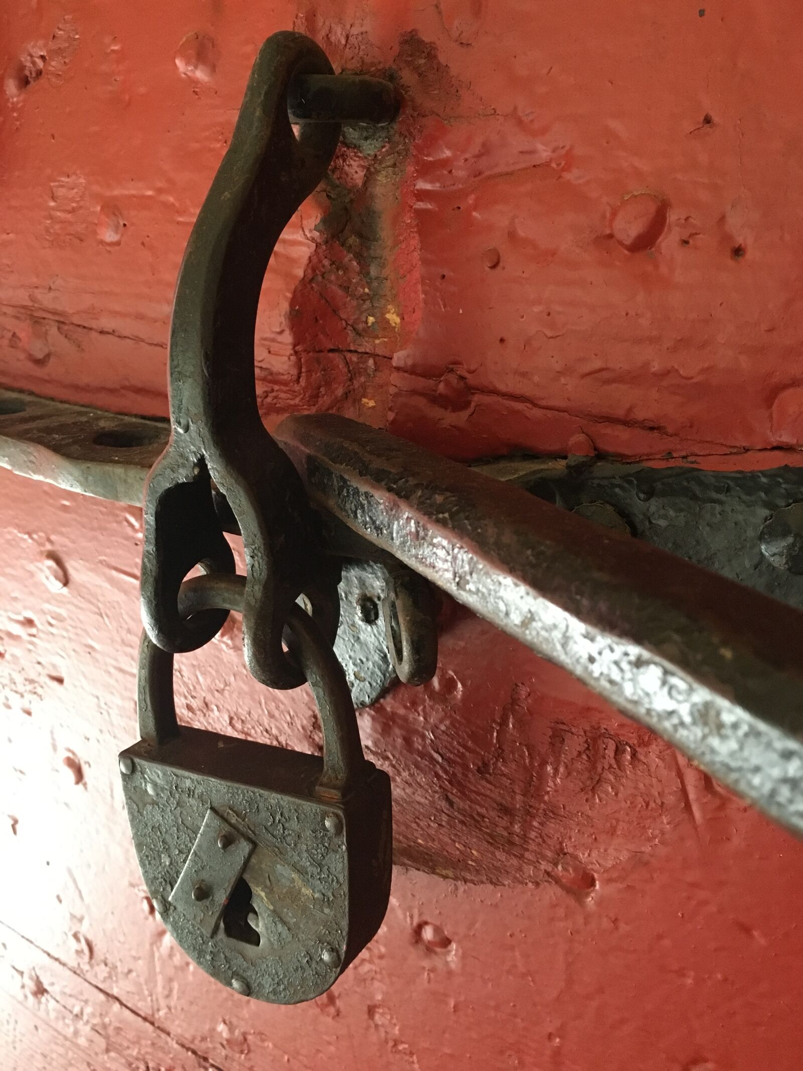 Apple iPhone 6s sample photo. Deadbolt, ancient, iron photography