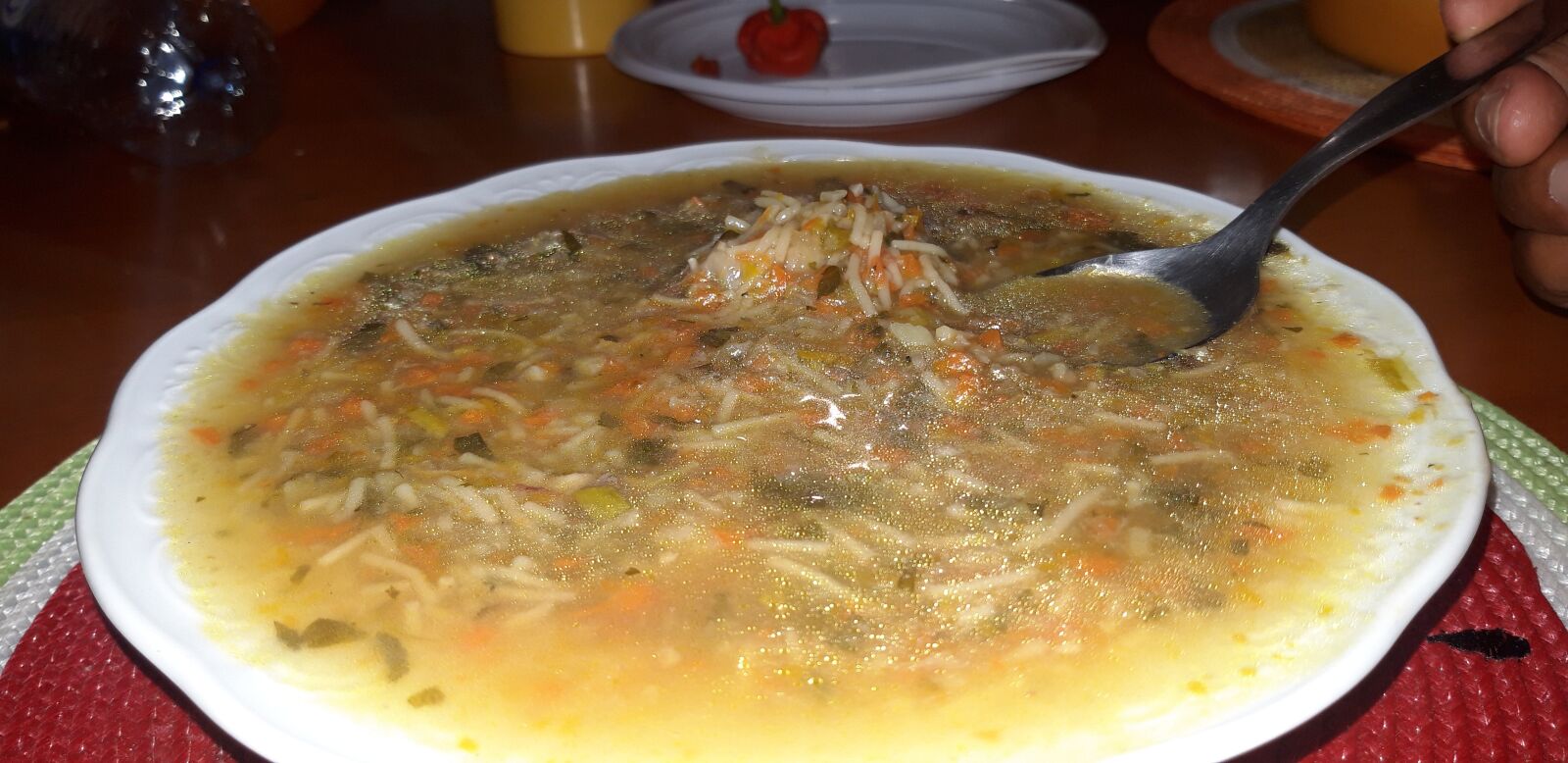 Samsung Galaxy A6 sample photo. Soup, caribbean, vegetables photography