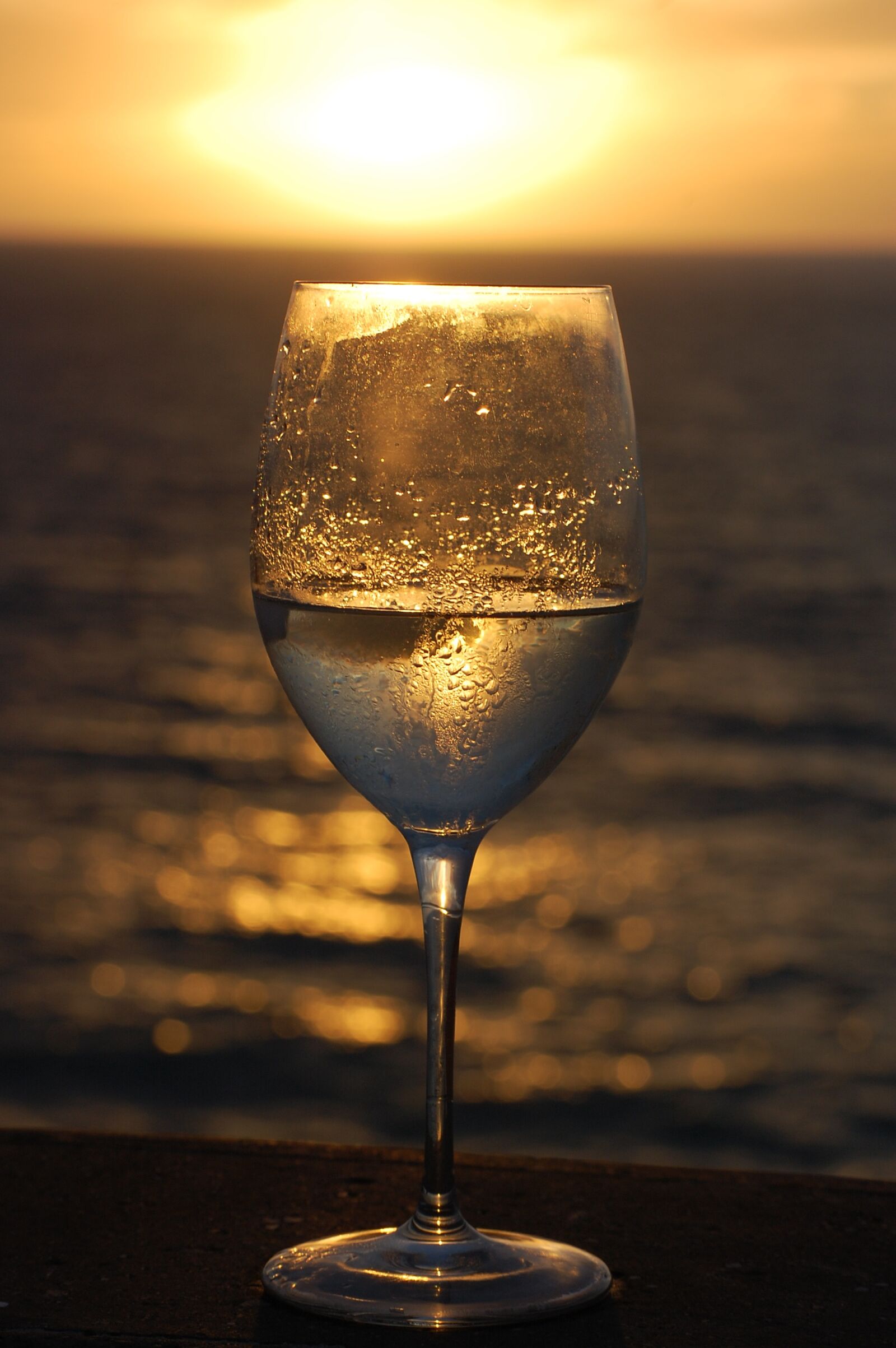 Nikon D40 sample photo. Wine, wine glass, sunset photography