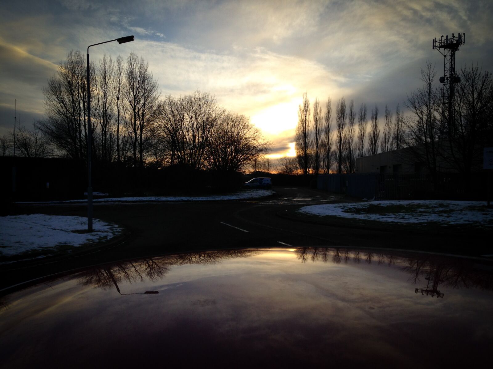 Apple iPhone 5c sample photo. Sunset, snow, winter photography