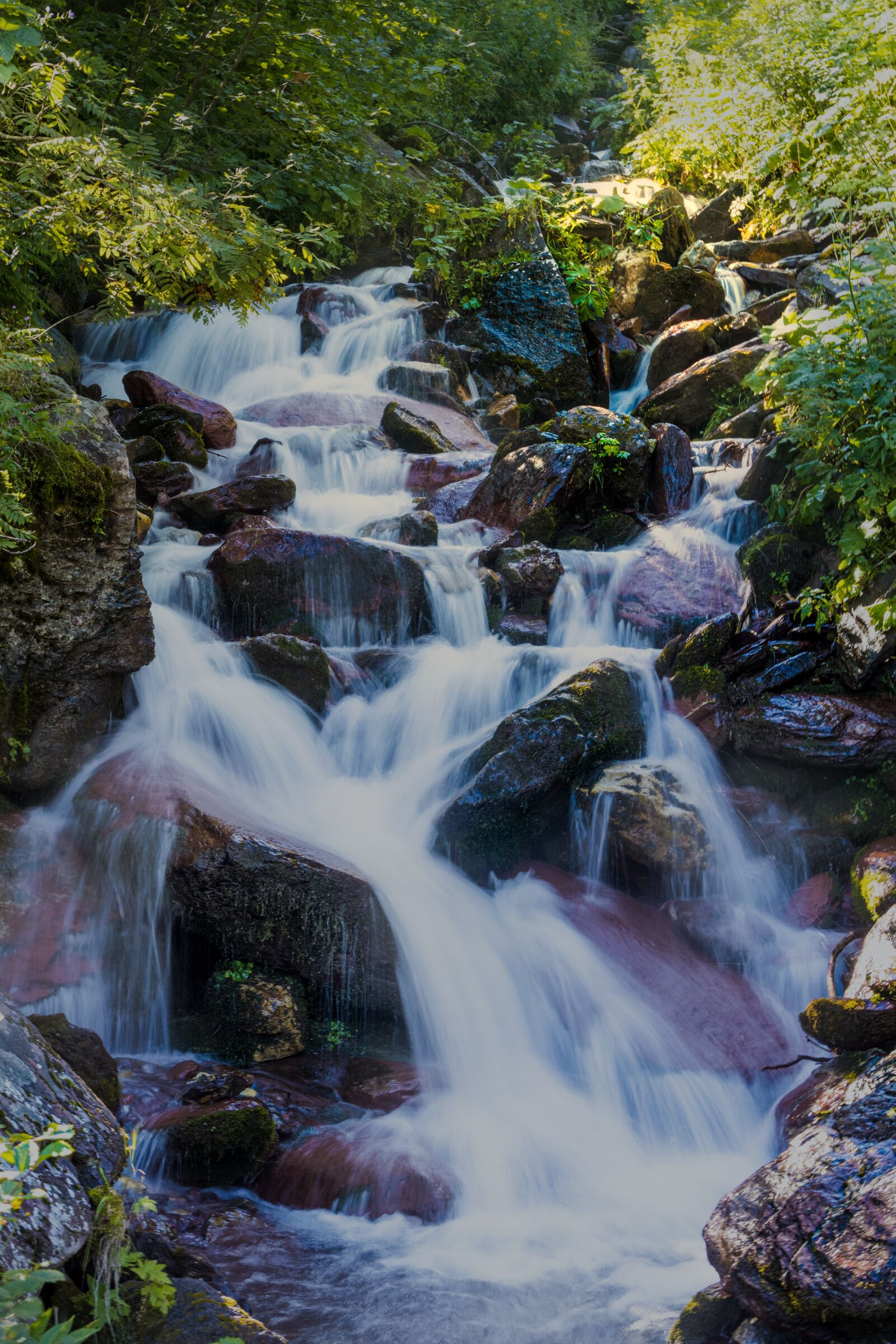 Canon EOS R sample photo. Mountain stream, waterfall, bach photography