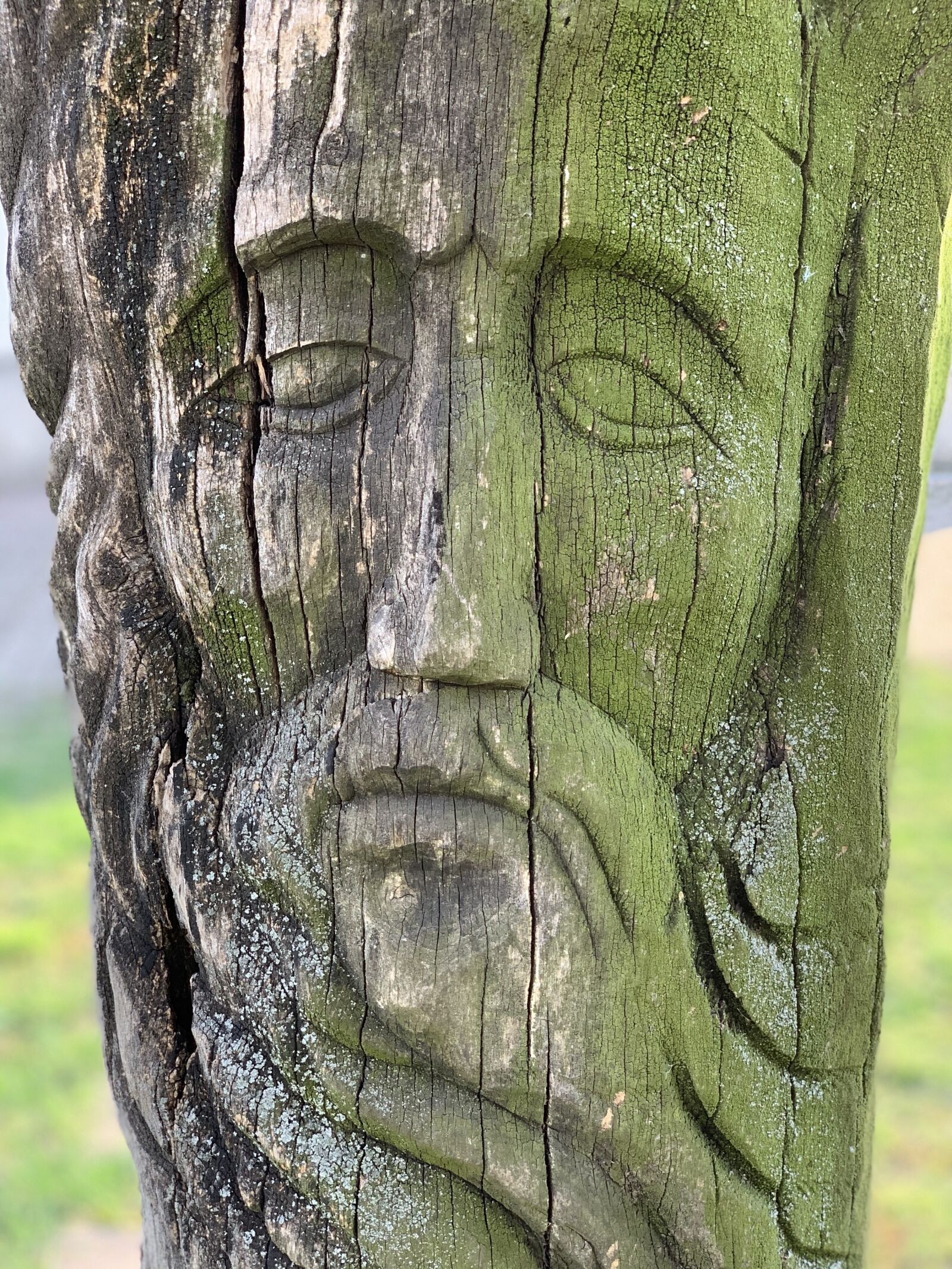Apple iPhone XS Max sample photo. Wood, facial, carving photography