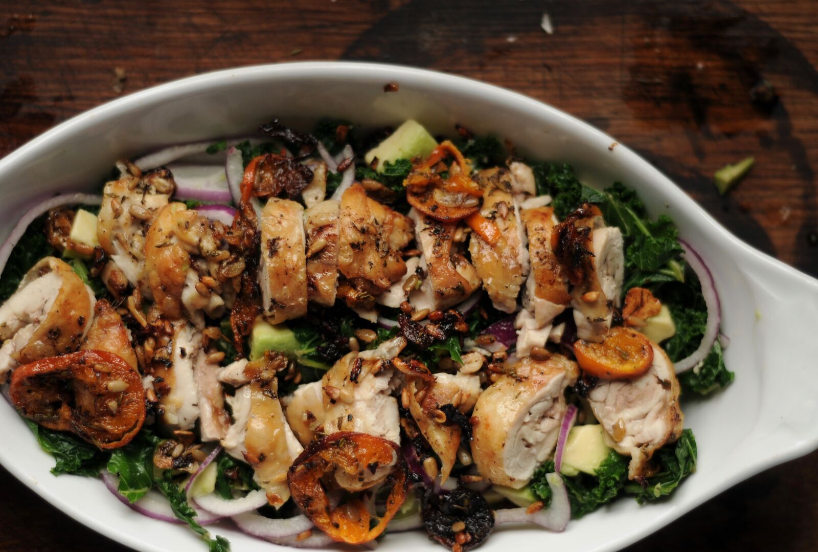 Nikon D300 sample photo. Chicken, food, salad photography
