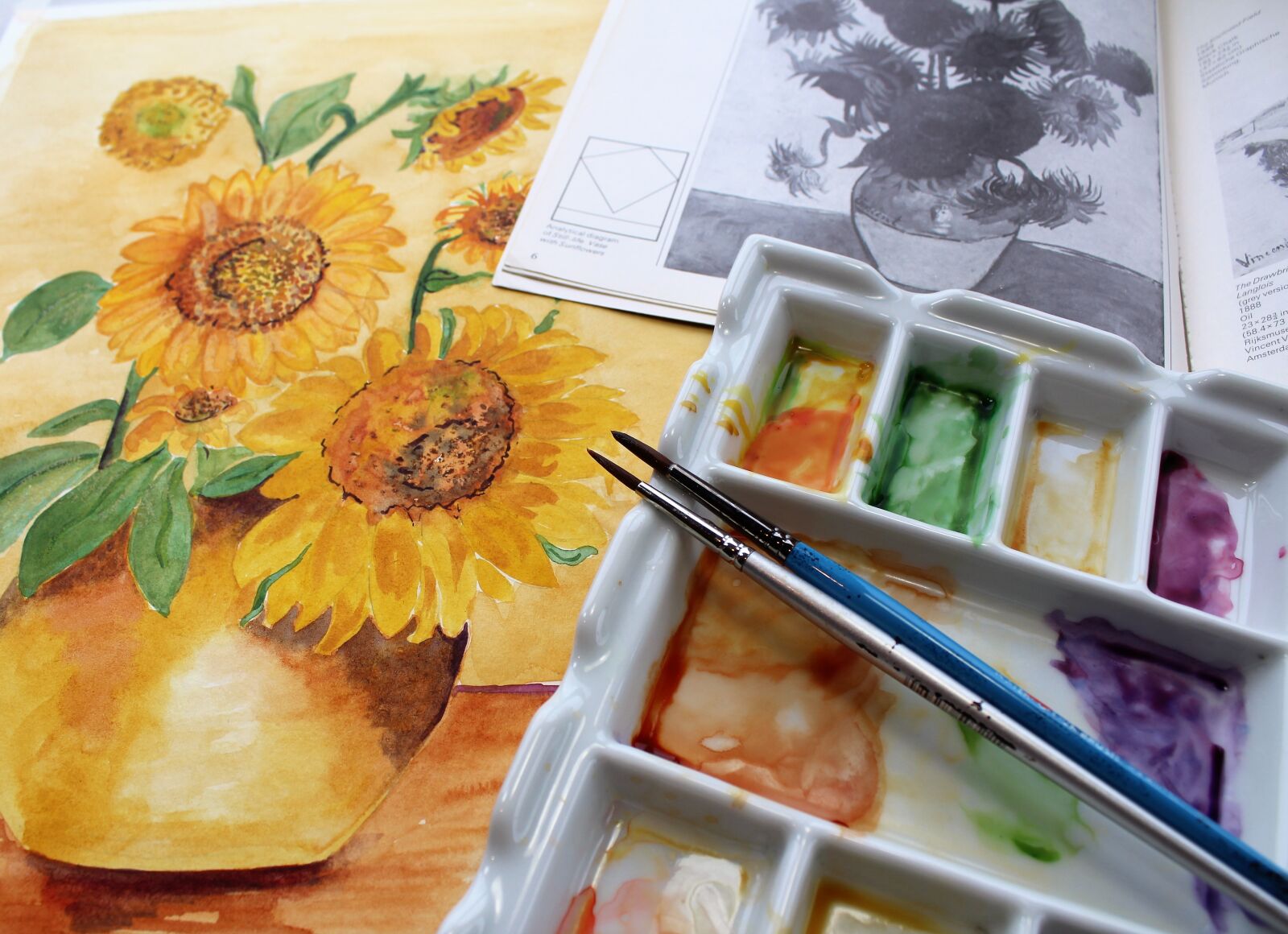 Canon EOS 1300D (EOS Rebel T6 / EOS Kiss X80) sample photo. Watercolour paint, paint brush photography