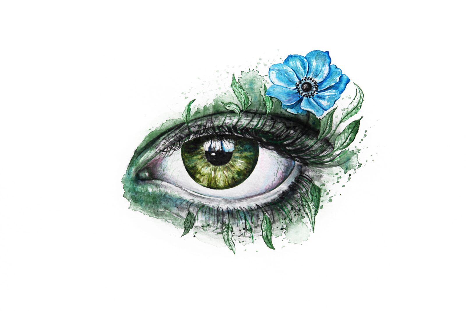 Canon EOS 5D Mark II sample photo. Green, watercolor, surreal photography