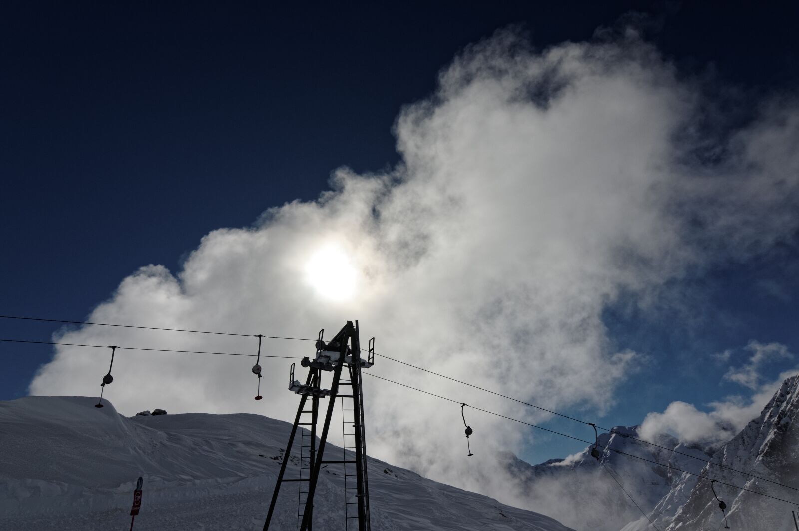 Pentax K-3 sample photo. Ski lift, skiing, snow photography