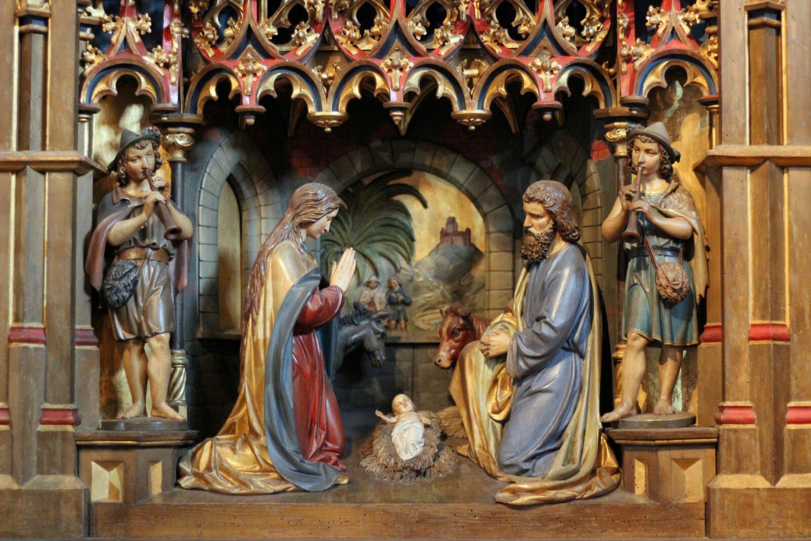 Canon EOS 600D (Rebel EOS T3i / EOS Kiss X5) + Canon EF 50mm F1.8 STM sample photo. Mary and joseph, jesus photography