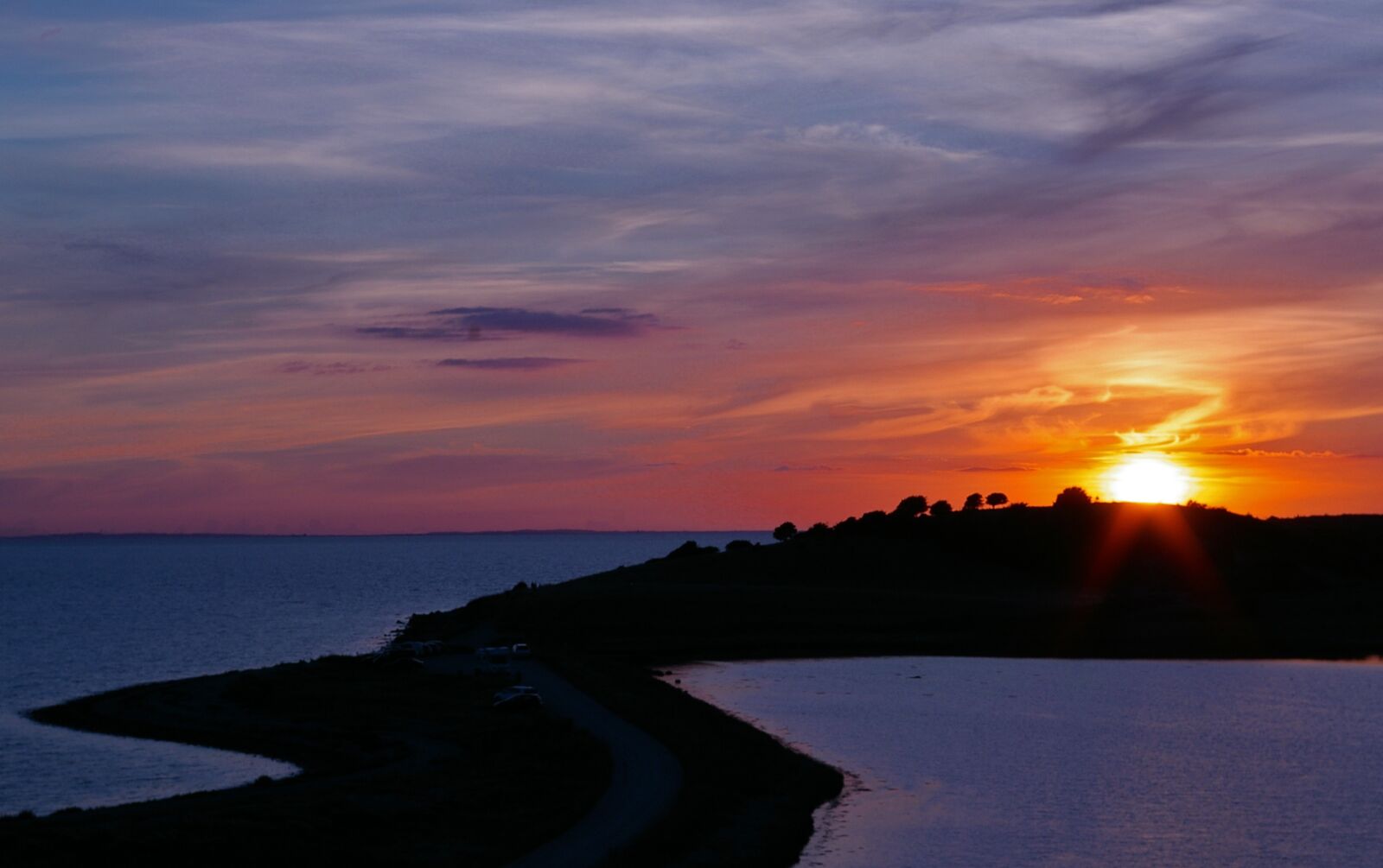 Pentax *ist DL2 sample photo. Sunset, denmark, sea photography