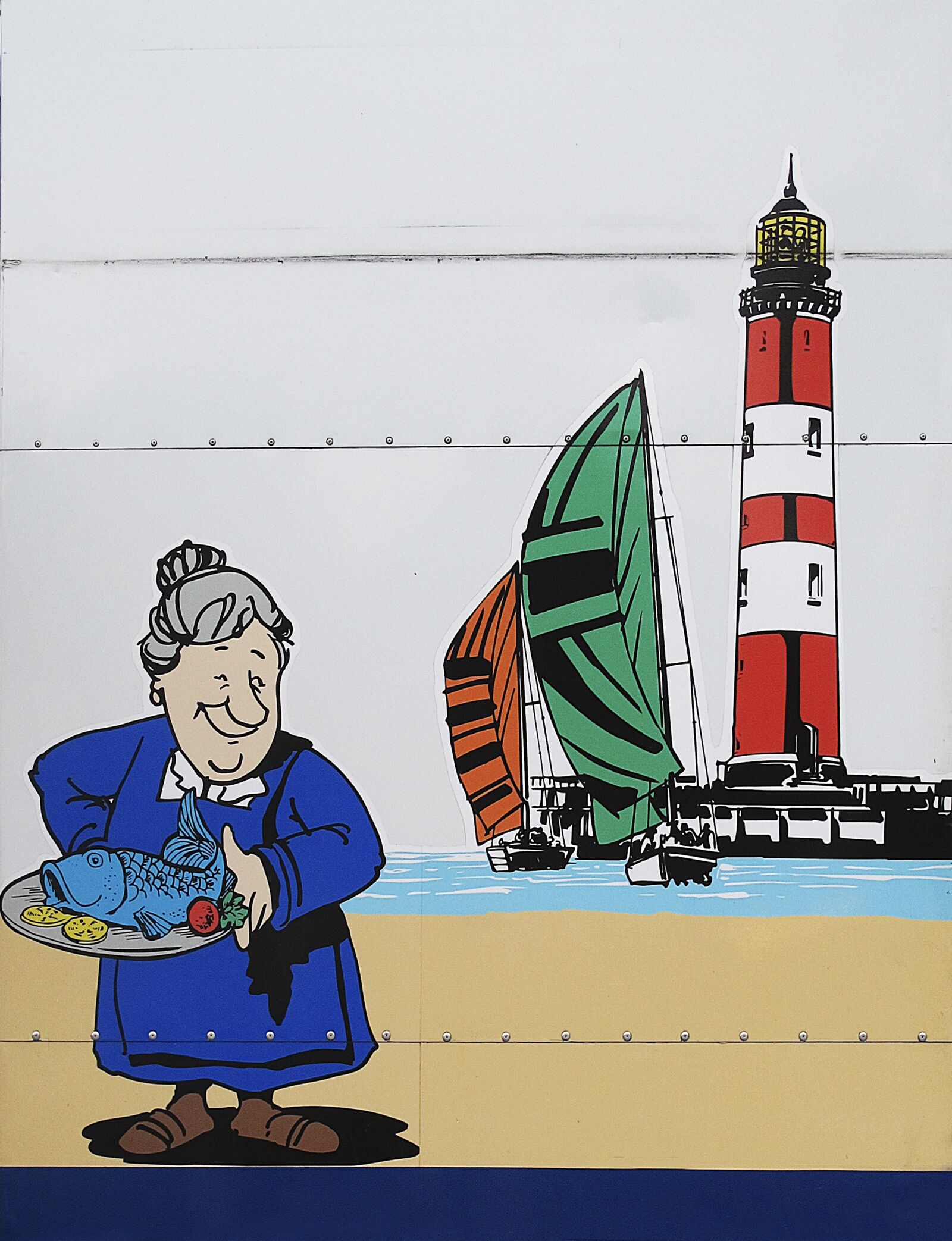 Canon PowerShot G12 sample photo. Lighthouse, graphic, market vehicles photography