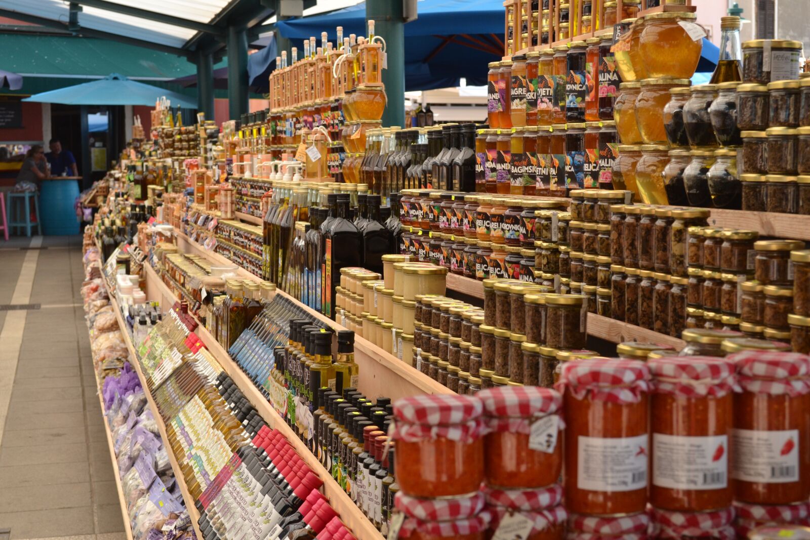 Nikon D3100 sample photo. Market, food, jars photography