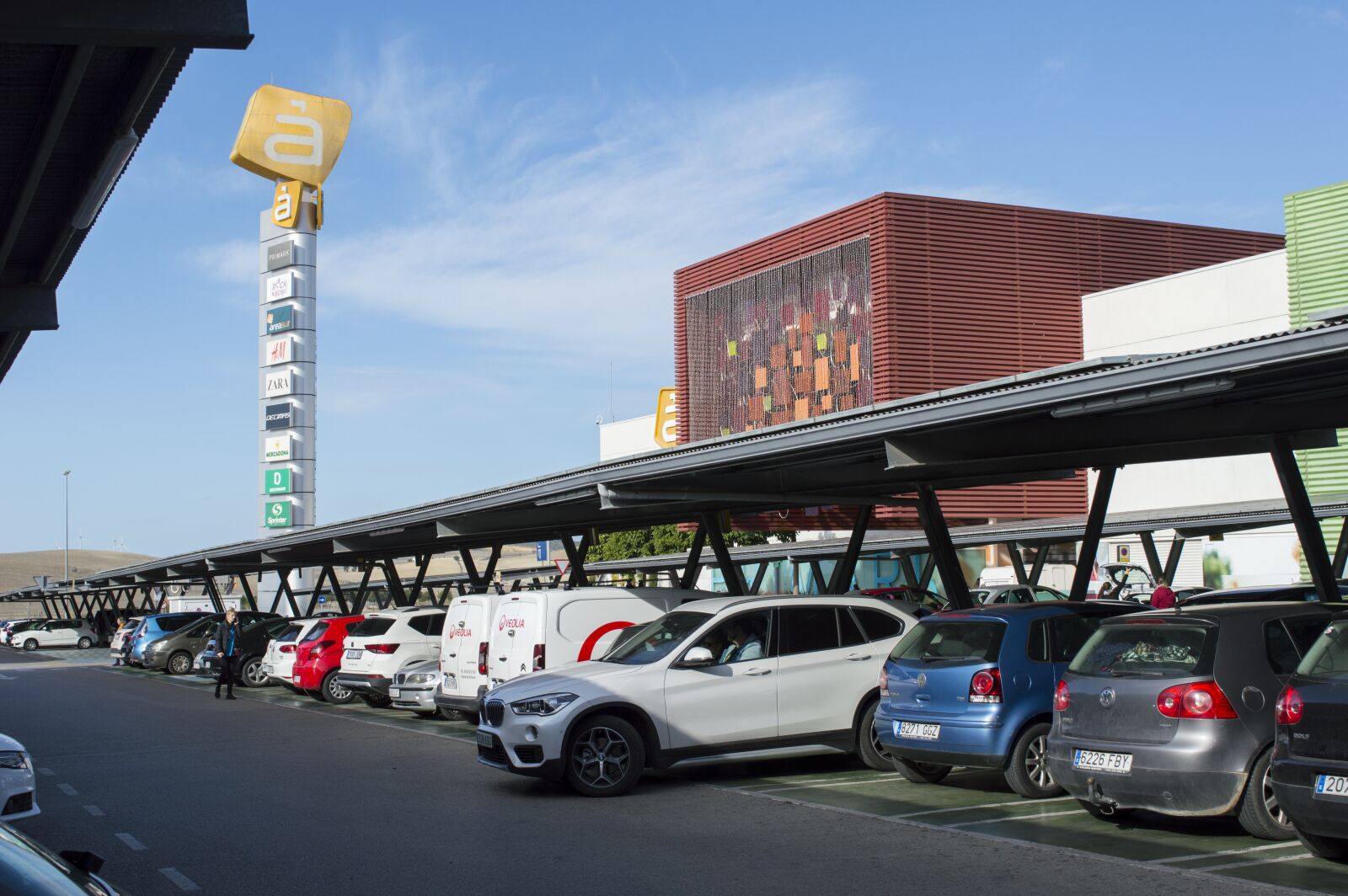 Nikon D3200 sample photo. Parking, machinery, hypermarket photography