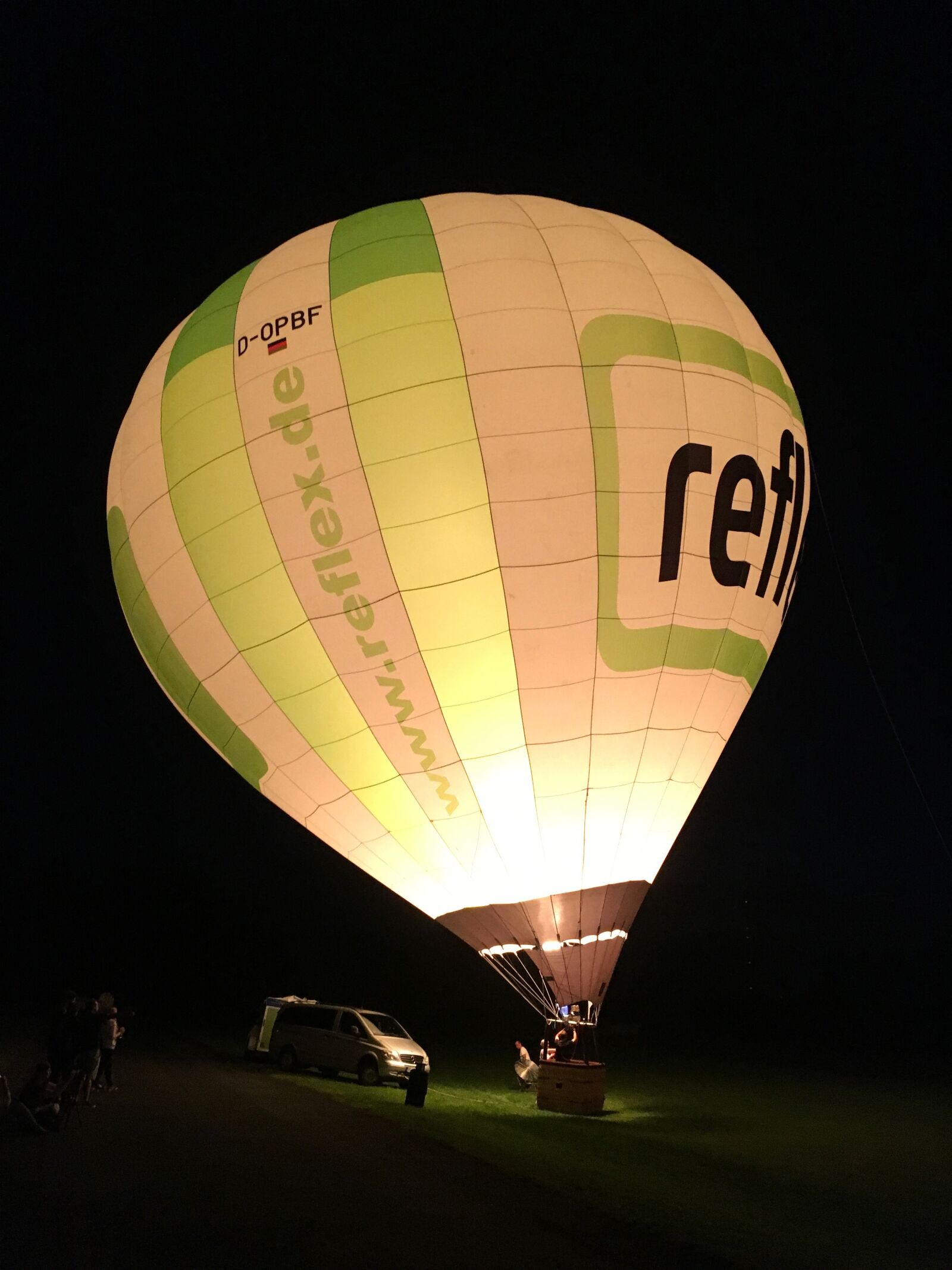 Apple iPhone 6s sample photo. Hot air balloon, night photography