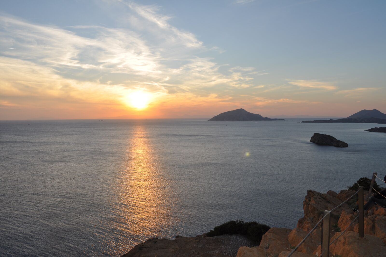 Nikon D5000 sample photo. Sunset, sounion, greece photography