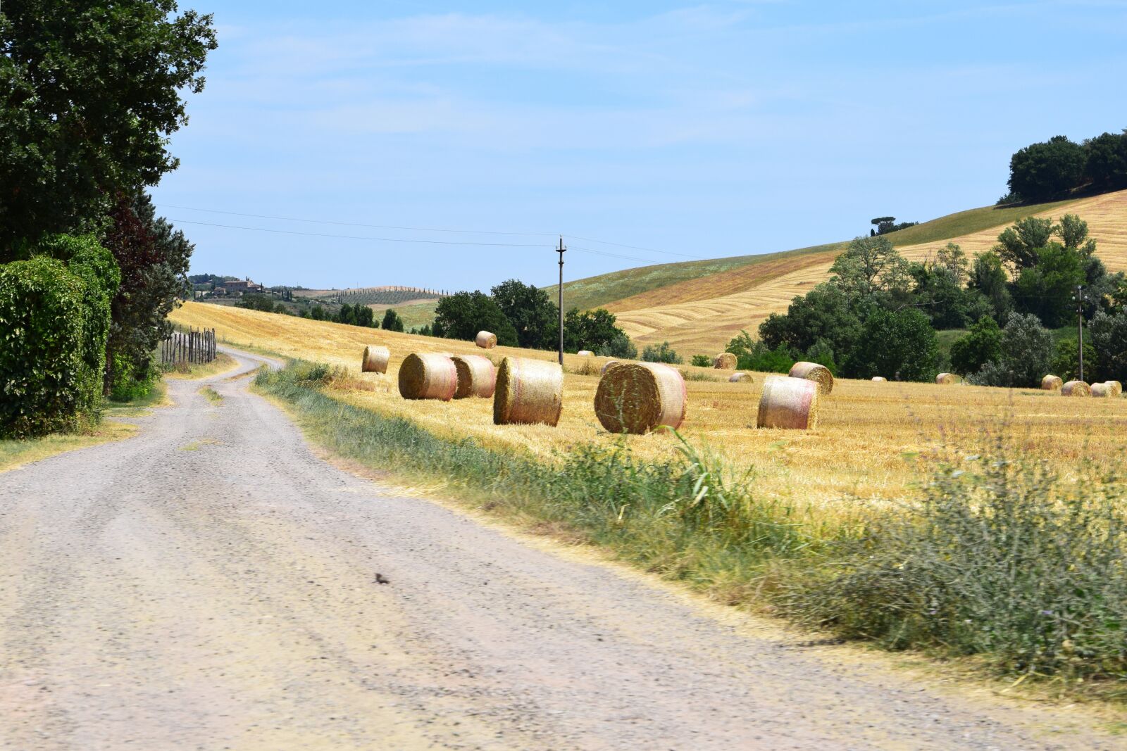 Nikon D3300 sample photo. Hay bales, fields, sky photography