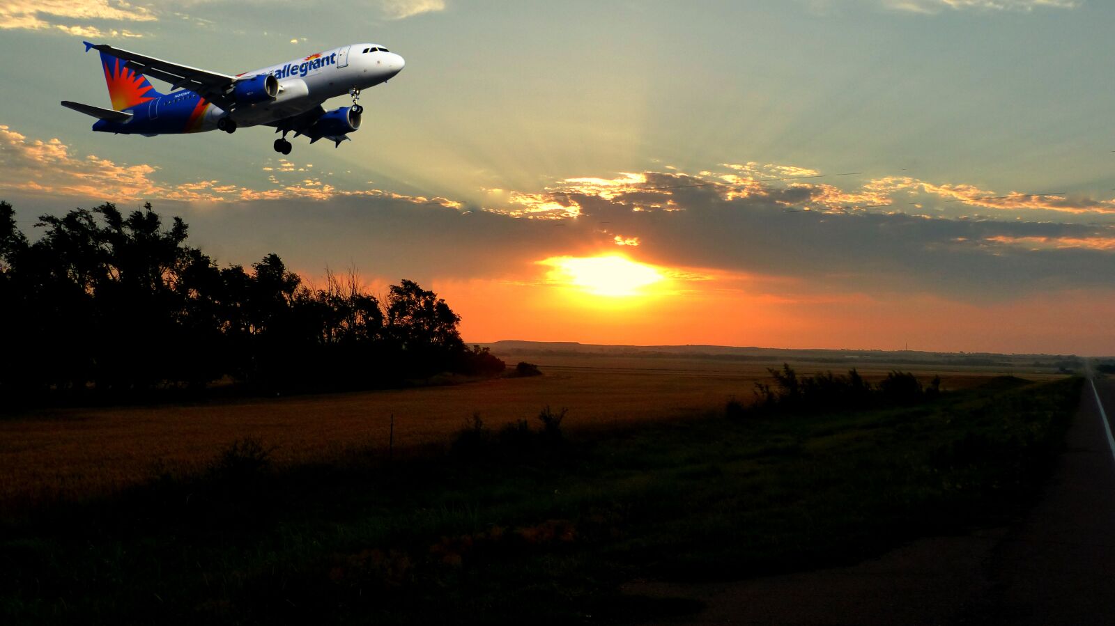 Panasonic Lumix DMC-FZ200 sample photo. Sunset, aircraft, transport photography
