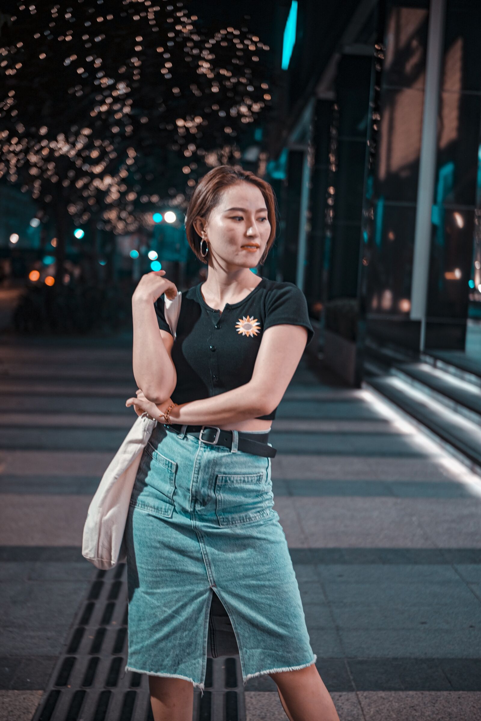 Fujifilm X-T10 sample photo. Girl, night, bea photography