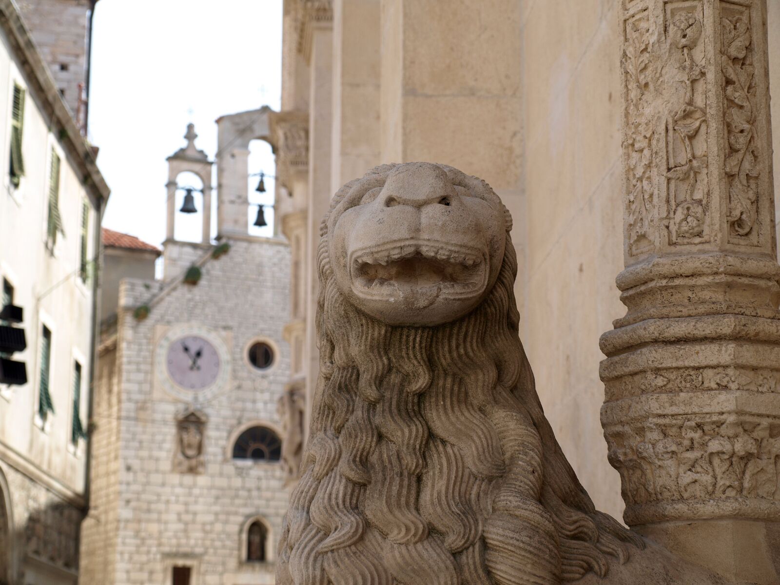 Olympus E-510 (EVOLT E-510) sample photo. Sibenik, dalmatia, lion photography