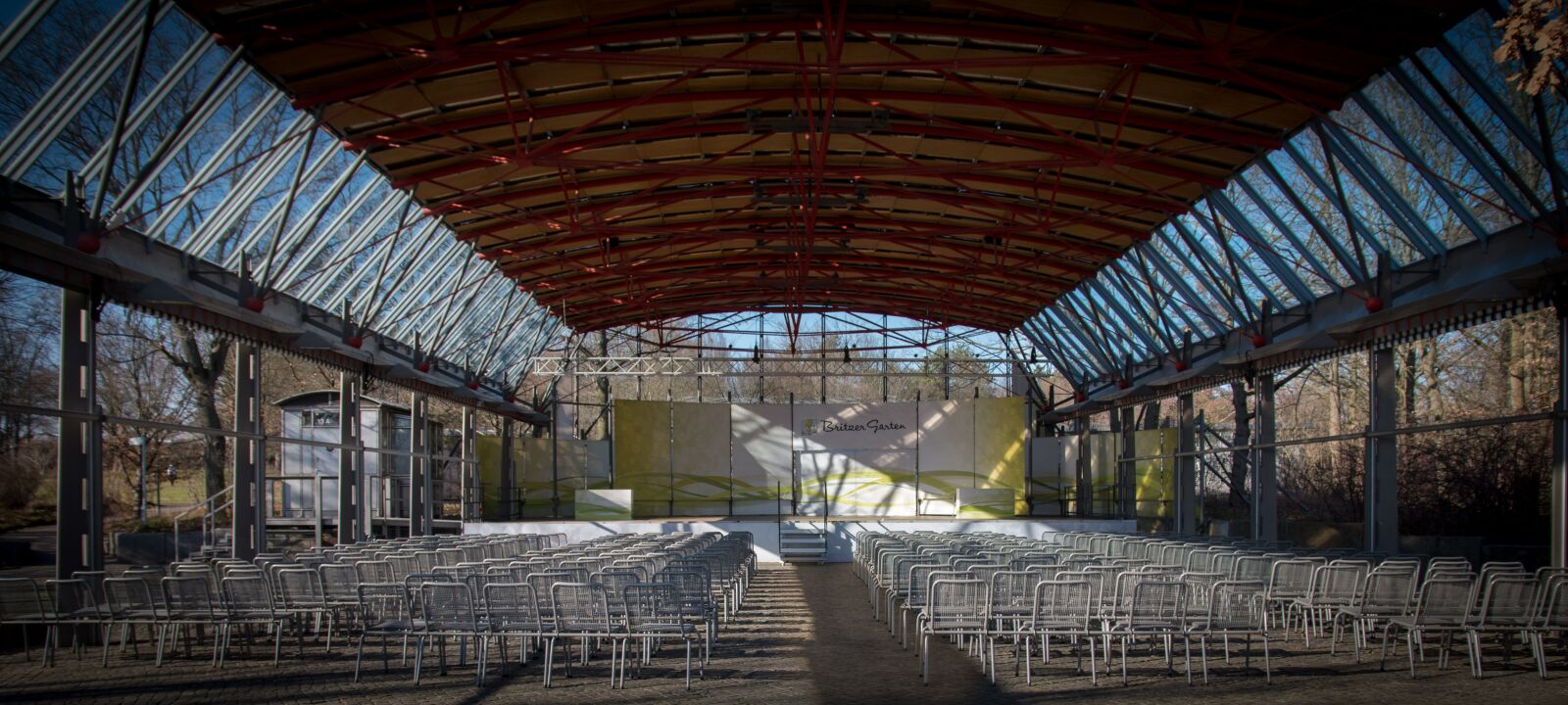 Pentax K-50 sample photo. The open-air hall, architecture photography