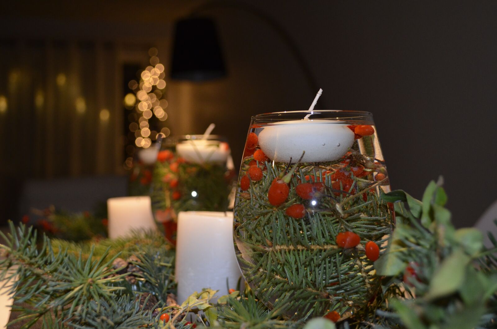 Nikon D5100 sample photo. Christmas dinner, table decoration photography