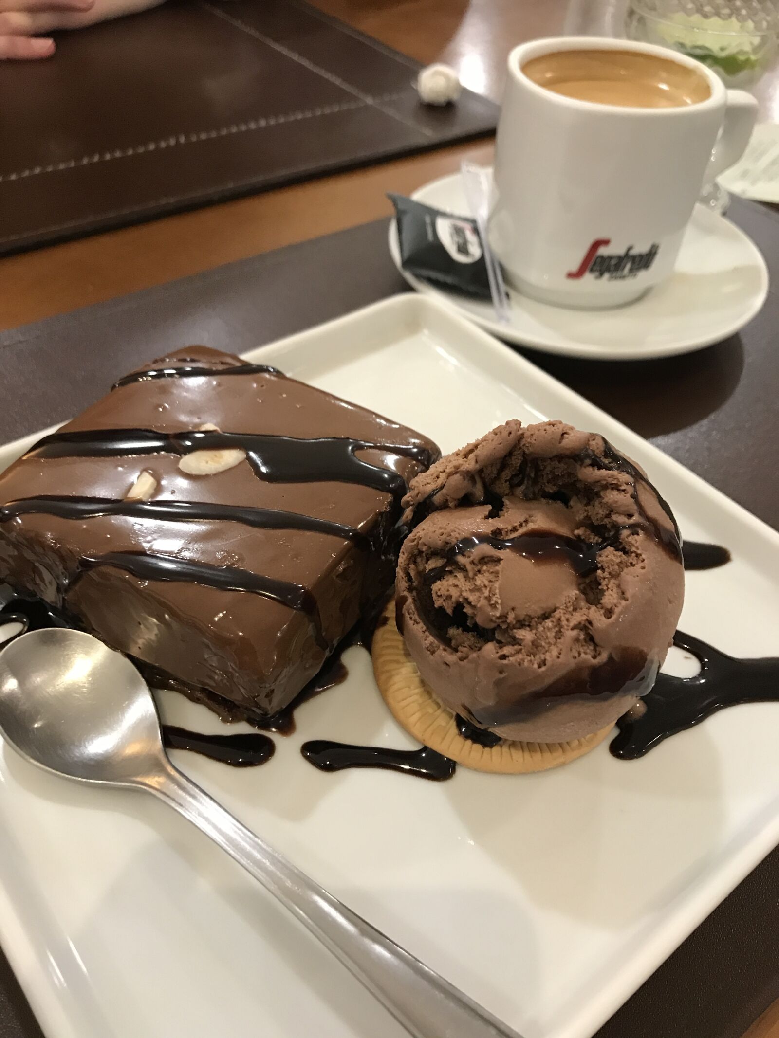 iPhone 7 back camera 3.99mm f/1.8 sample photo. Coffee, ice cream, drink photography