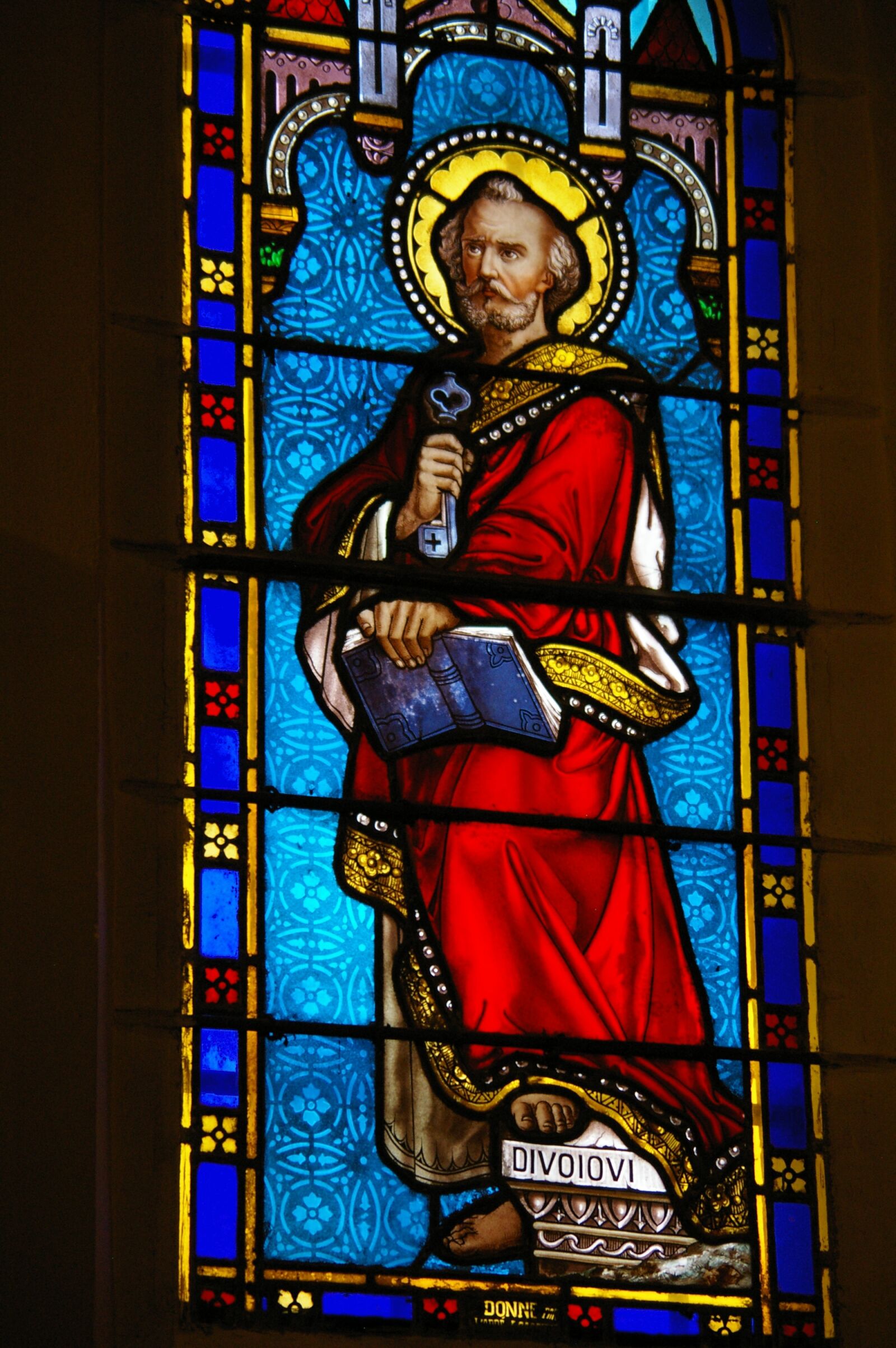 Pentax K110D sample photo. Stained glass, window, church photography