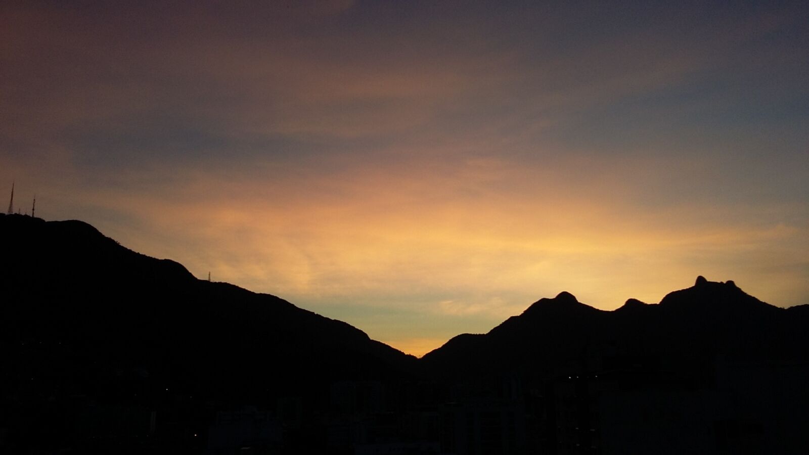 Samsung Galaxy A3 sample photo. Mountain, hill, sunset photography